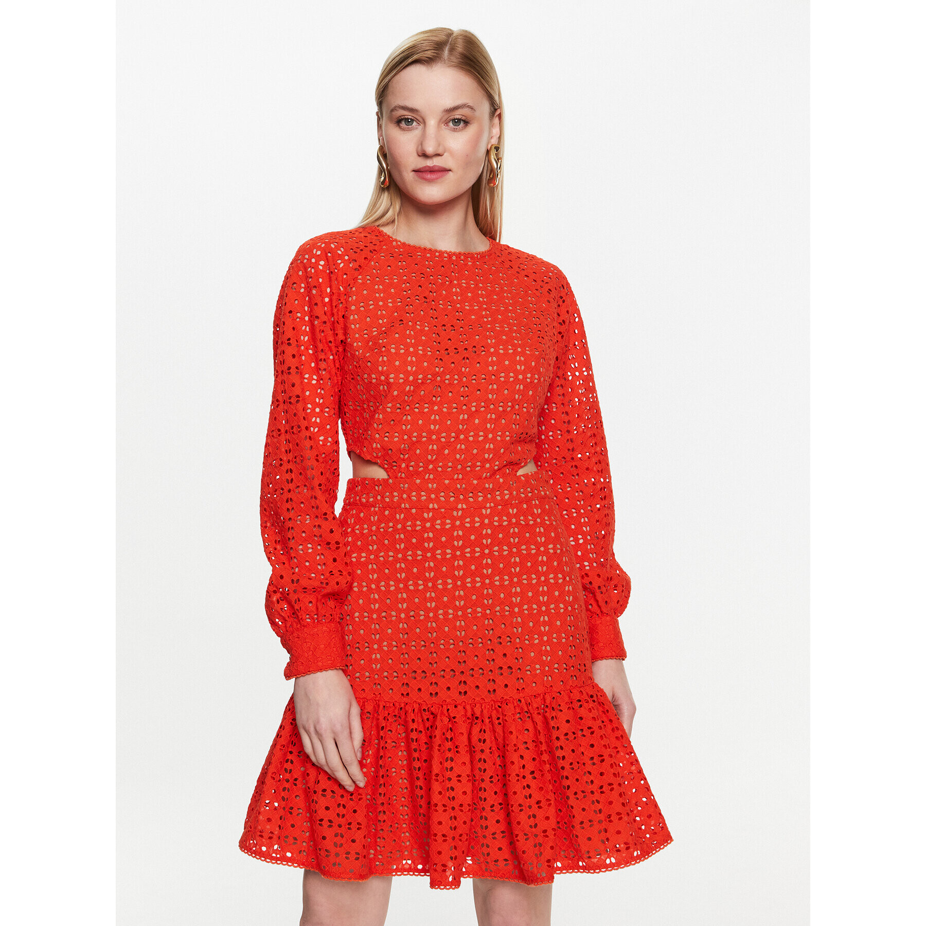 MICHAEL Michael Kors Ежедневна рокля MS381M68BK Оранжев Regular Fit - Pepit.bg