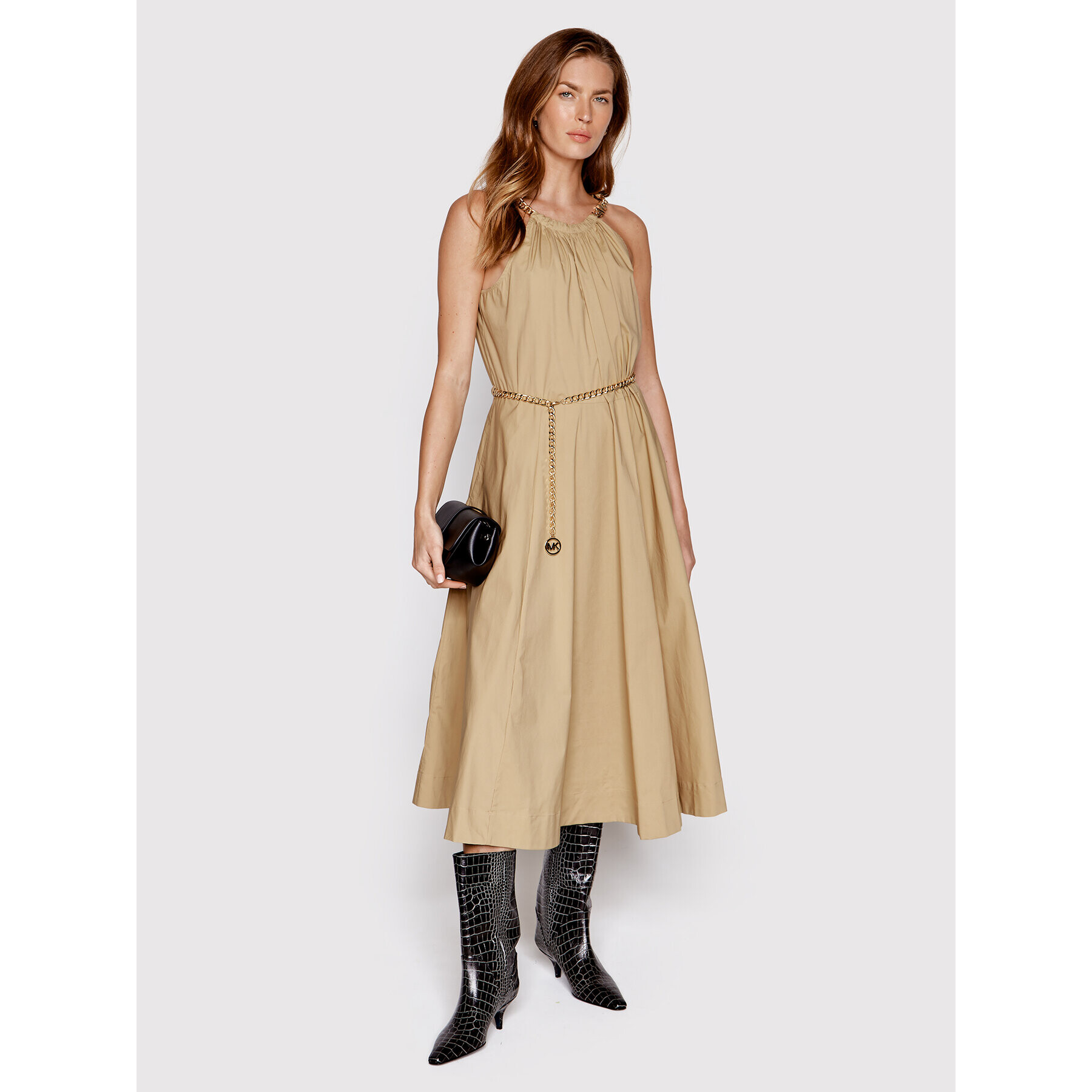 MICHAEL Michael Kors Ежедневна рокля MU2814EF4C Бежов Regular Fit - Pepit.bg