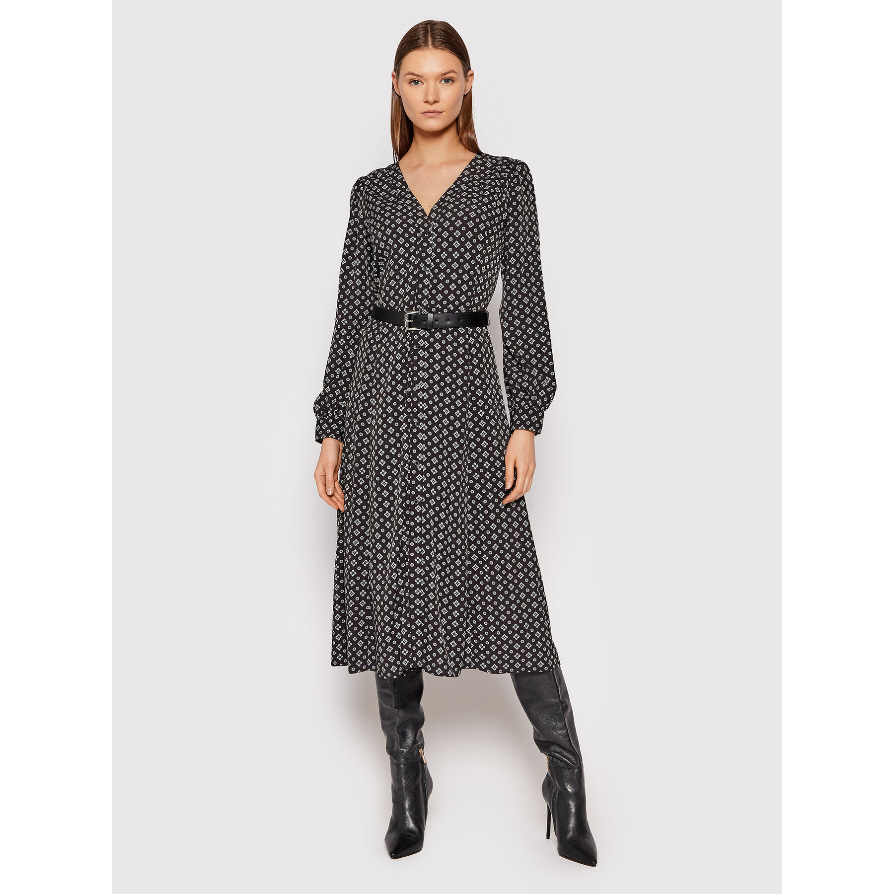 MICHAEL Michael Kors Ежедневна рокля Kate MF18Y464PG Черен Regular Fit - Pepit.bg