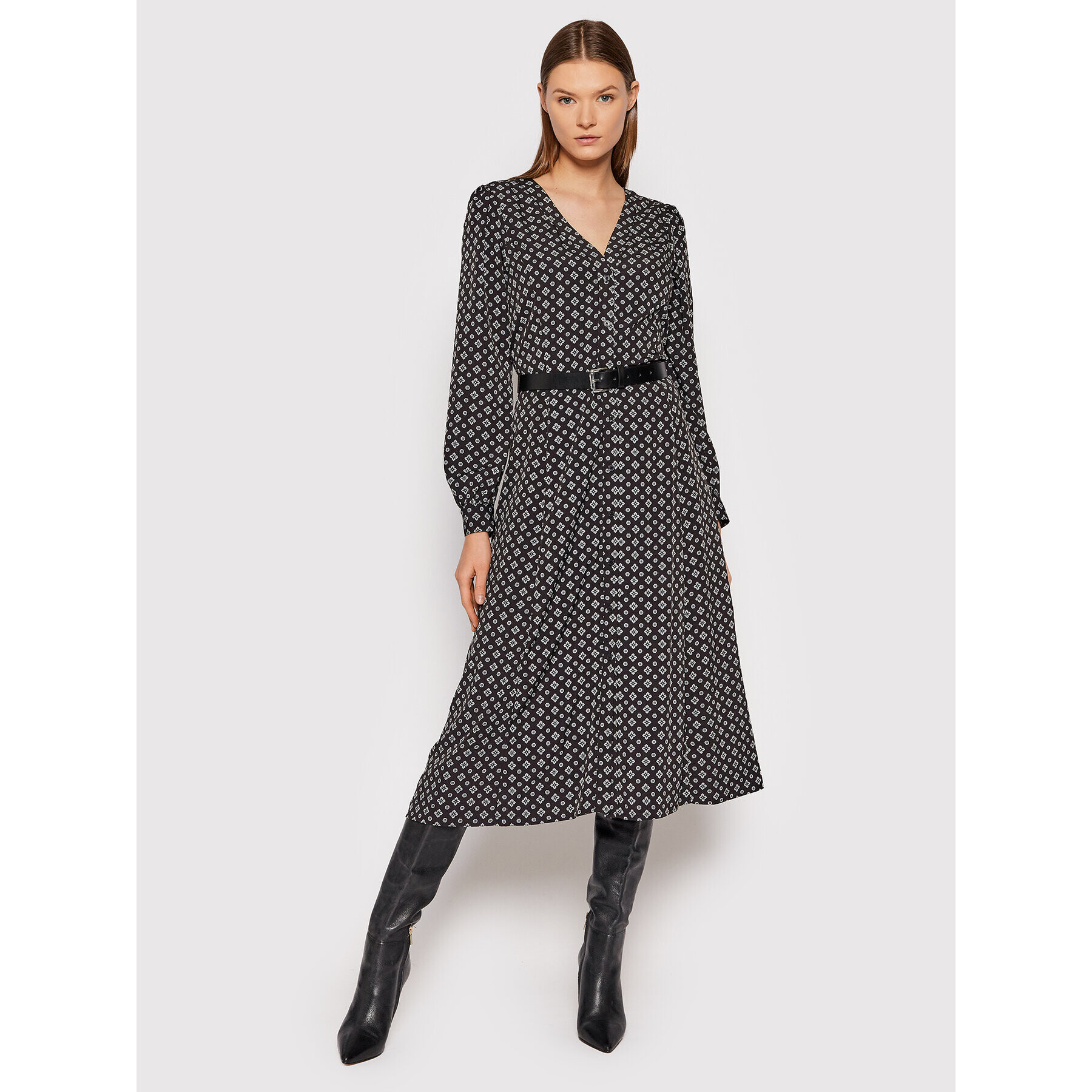 MICHAEL Michael Kors Ежедневна рокля Kate MF18Y464PG Черен Regular Fit - Pepit.bg