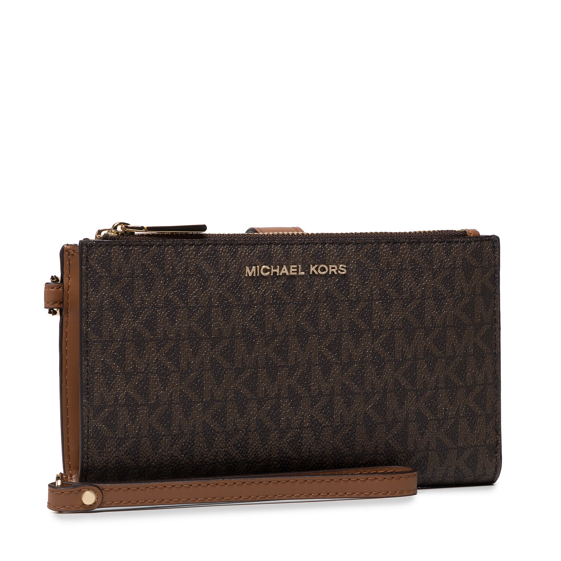 MICHAEL Michael Kors Голям дамски портфейл Jet Set 34F1GJ6W4B Кафяв - Pepit.bg