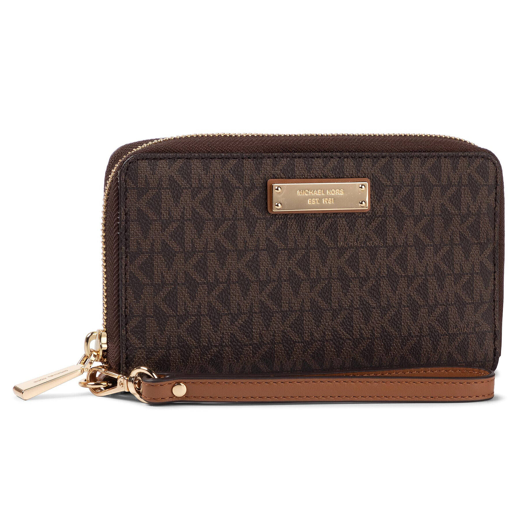 MICHAEL Michael Kors Голям дамски портфейл Jet Set 34F9GTTE2B Кафяв - Pepit.bg