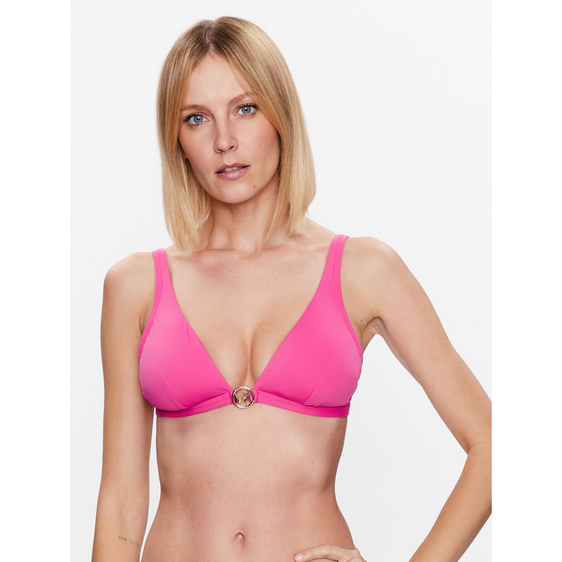 MICHAEL Michael Kors Горнище на бански Iconic Solids MM7M509 Розов - Pepit.bg