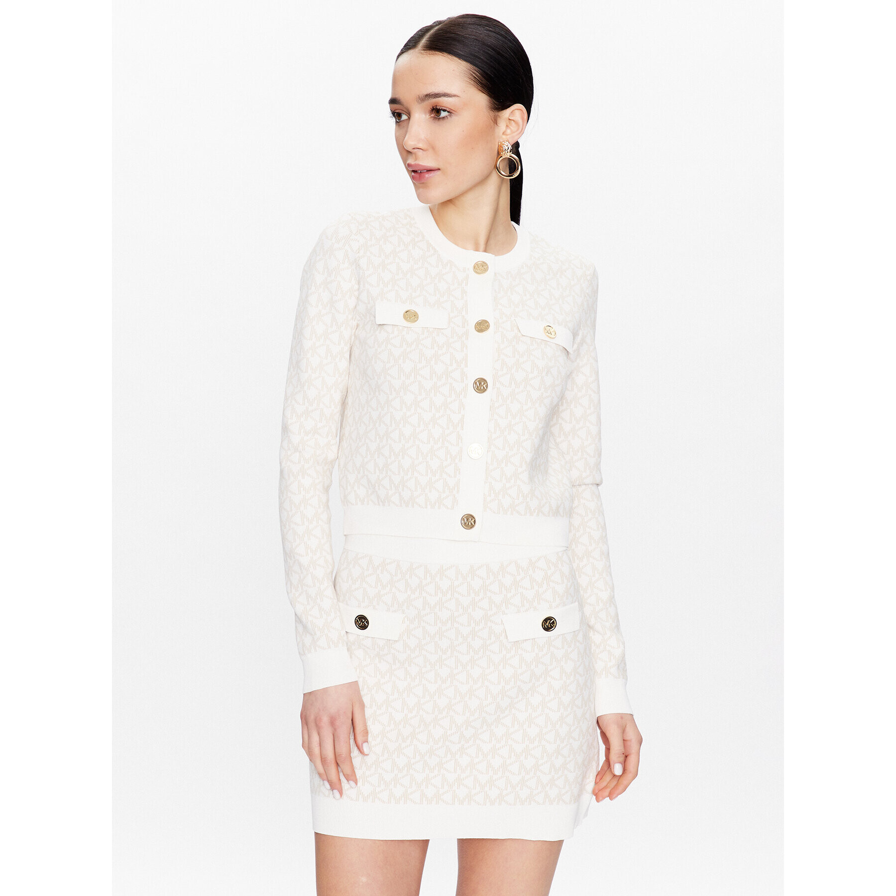 MICHAEL Michael Kors Кардиган MR360J75KZ Бежов Regular Fit - Pepit.bg