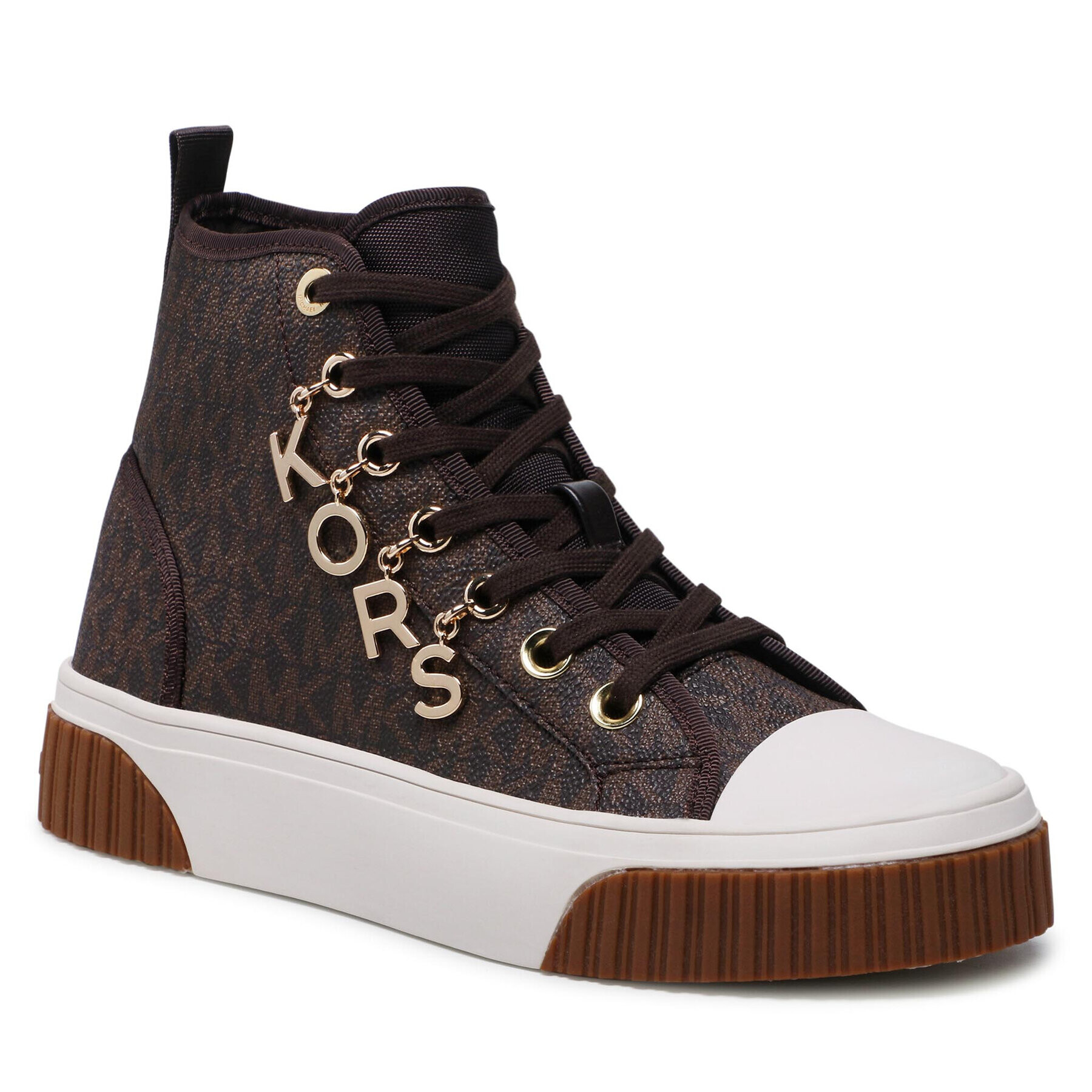 MICHAEL Michael Kors Кецове Gertie High Top 43R2GTFE6B Кафяв - Pepit.bg