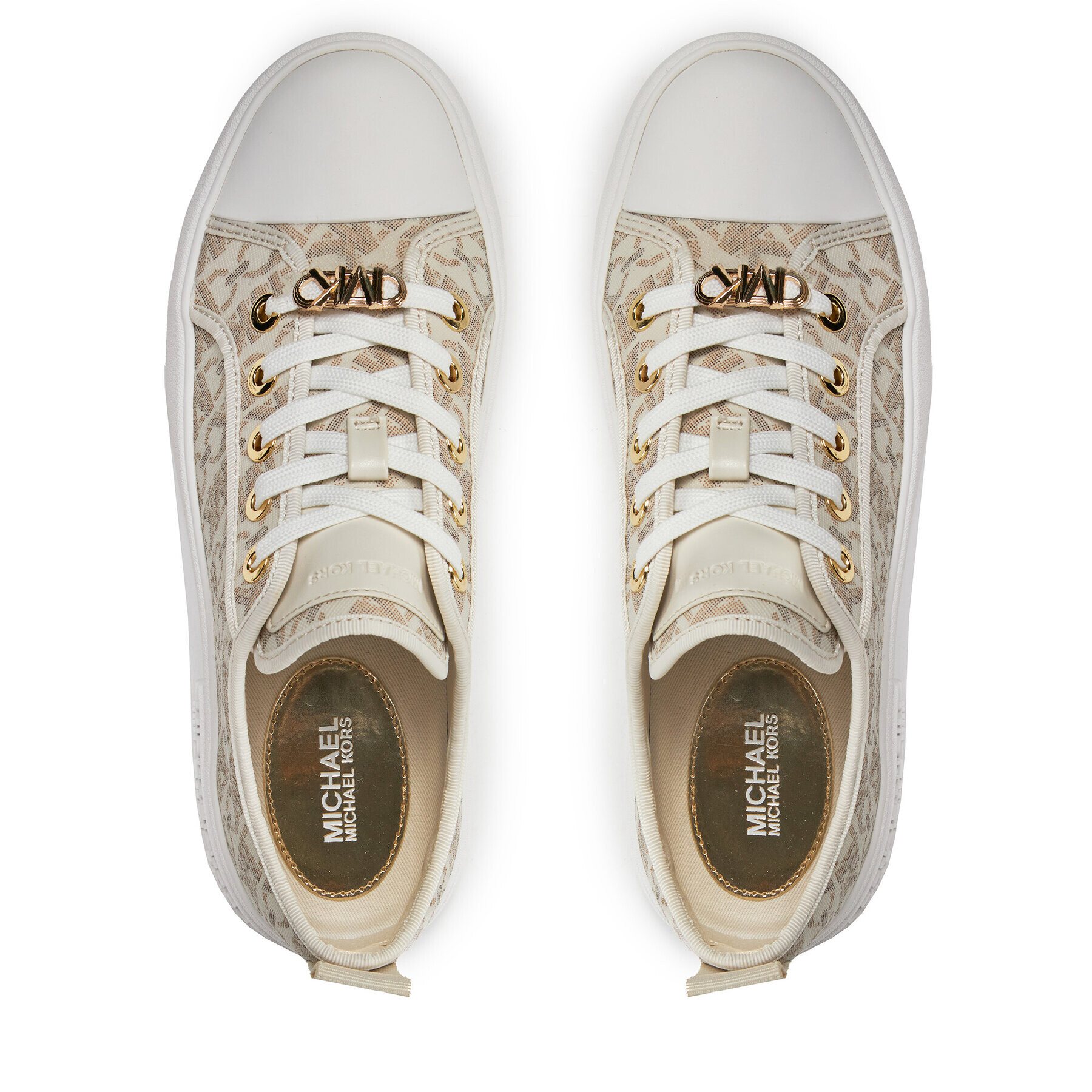 MICHAEL Michael Kors Кецове Evy Lace Up 43H3EYFS1B Бежов - Pepit.bg