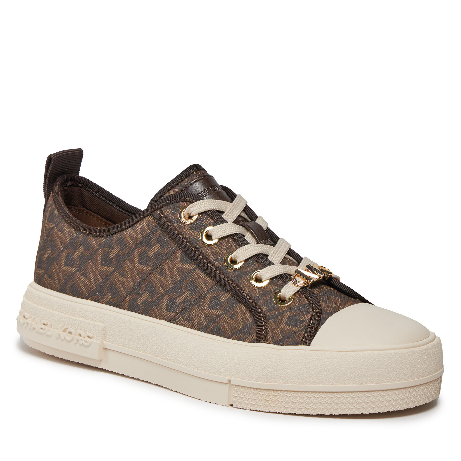 MICHAEL Michael Kors Кецове Evy Lace Up 43H3EYFS1B Кафяв - Pepit.bg
