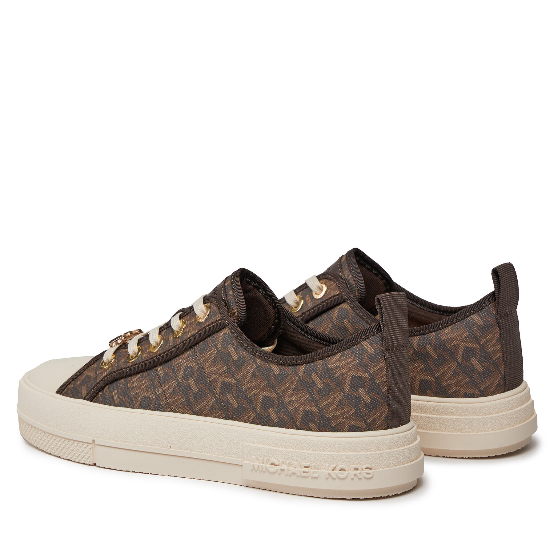 MICHAEL Michael Kors Кецове Evy Lace Up 43H3EYFS1B Кафяв - Pepit.bg