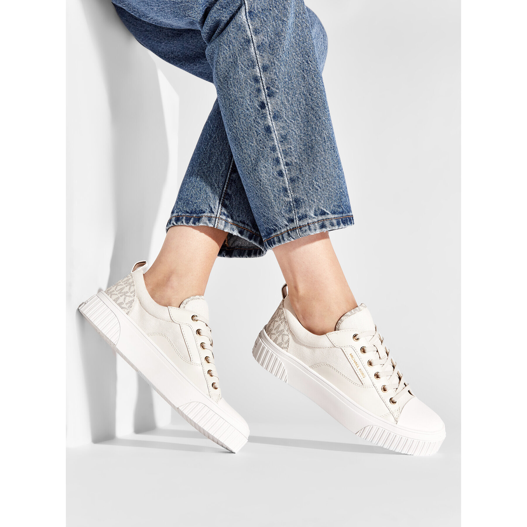 MICHAEL Michael Kors Кецове Oscar Lace Up 43S2OSFS3D Бежов - Pepit.bg
