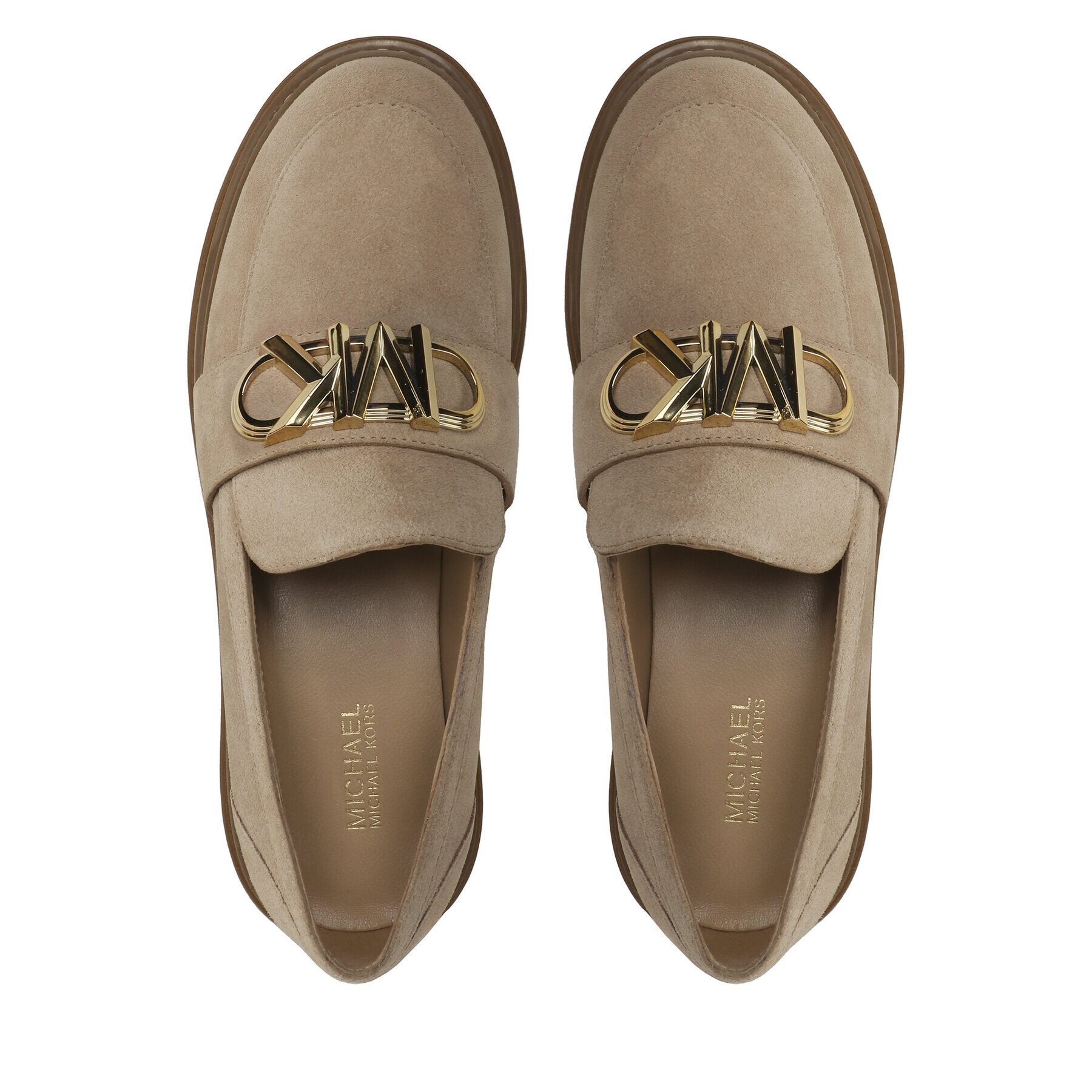 MICHAEL Michael Kors лоуфъри с дебела подметка Parker Lug Loafer 40F3PKFP1S Бежов - Pepit.bg