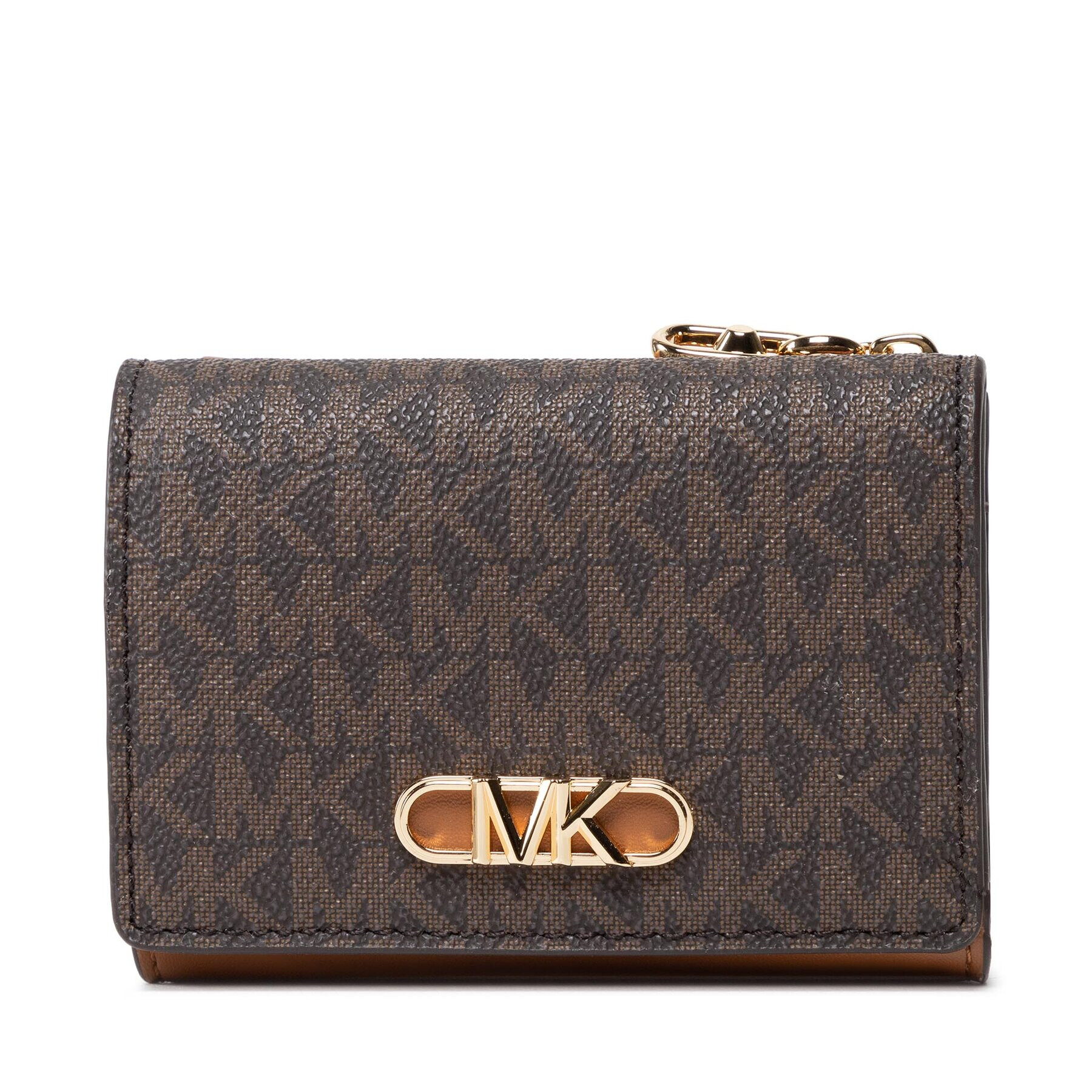 MICHAEL Michael Kors Малък дамски портфейл Parker 34F2G7PD8B Кафяв - Pepit.bg