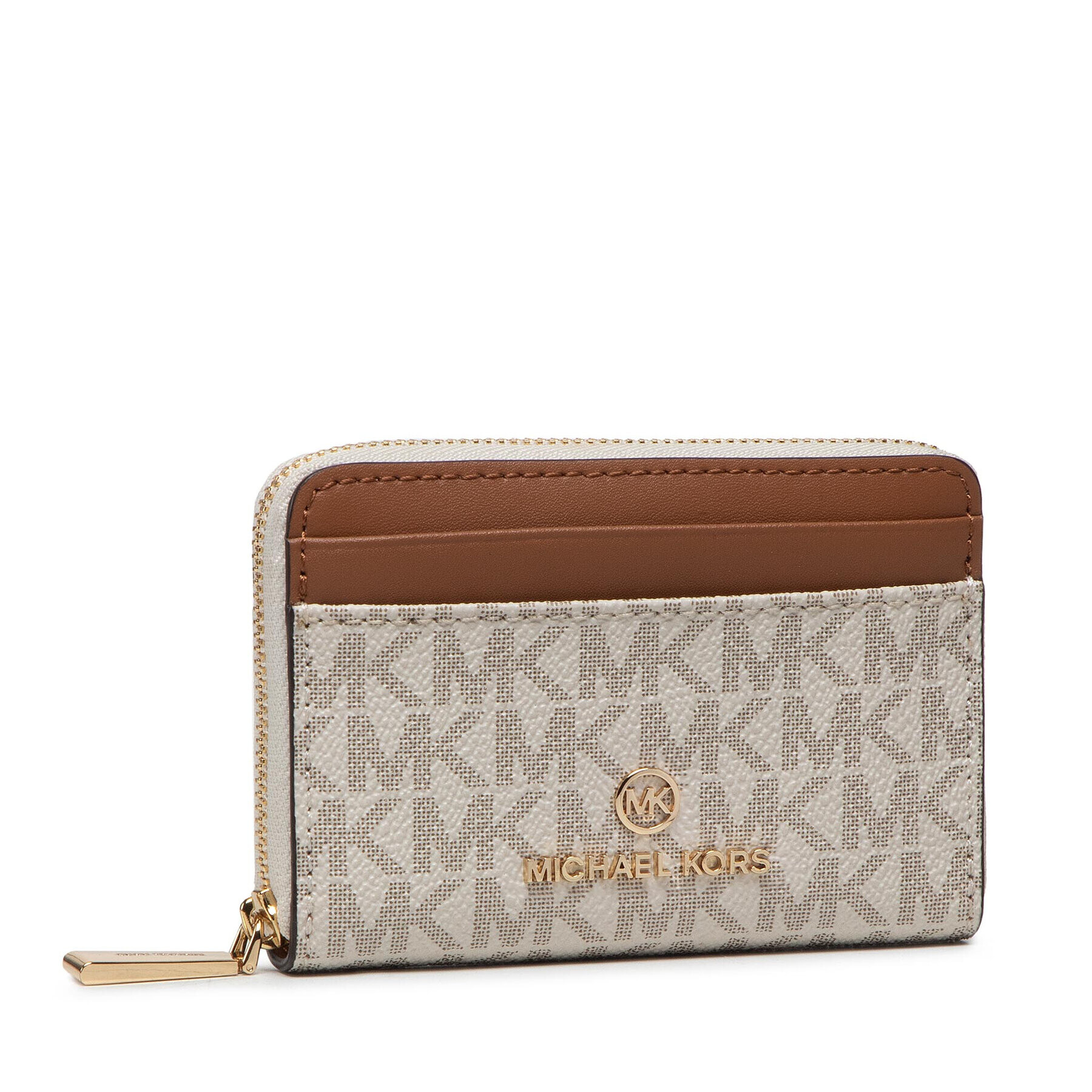 MICHAEL Michael Kors Малък дамски портфейл Jet Set Charm 34S1GT9Z1B Бежов - Pepit.bg