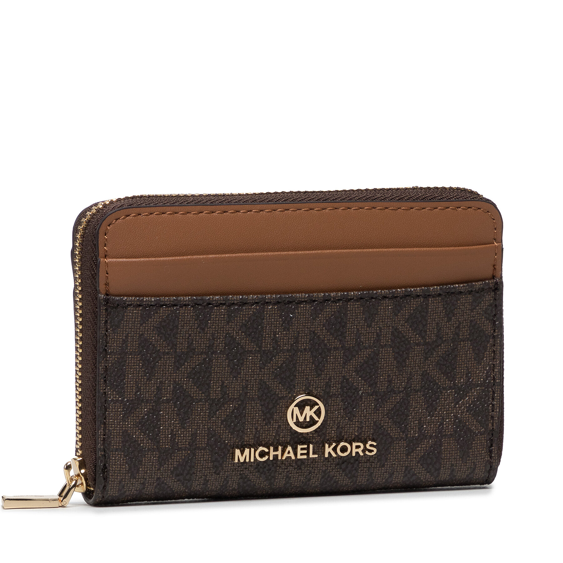 MICHAEL Michael Kors Малък дамски портфейл Jet Set Charm 34S1GT9Z1B Кафяв - Pepit.bg