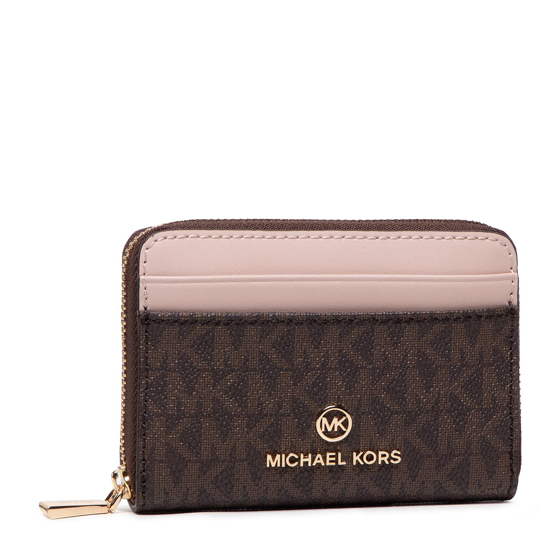 MICHAEL Michael Kors Малък дамски портфейл Jet Set Charm 34S1GT9Z1B Кафяв - Pepit.bg