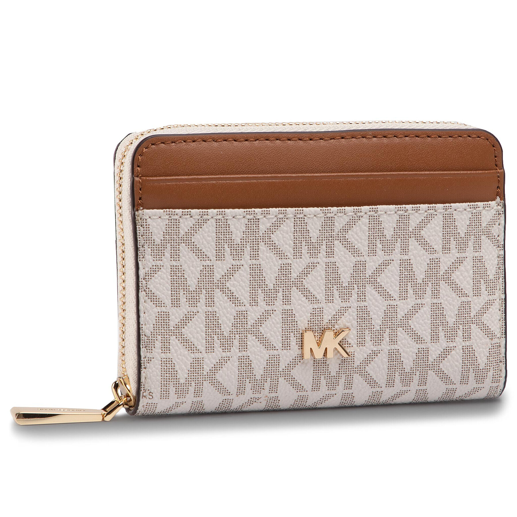 MICHAEL Michael Kors Малък дамски портфейл Mott 34F9GF6Z1B Бежов - Pepit.bg