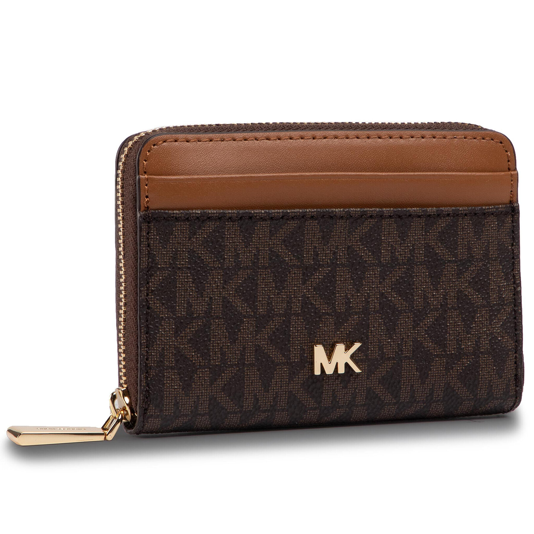 MICHAEL Michael Kors Малък дамски портфейл Mott 34F9GF6Z1B Кафяв - Pepit.bg