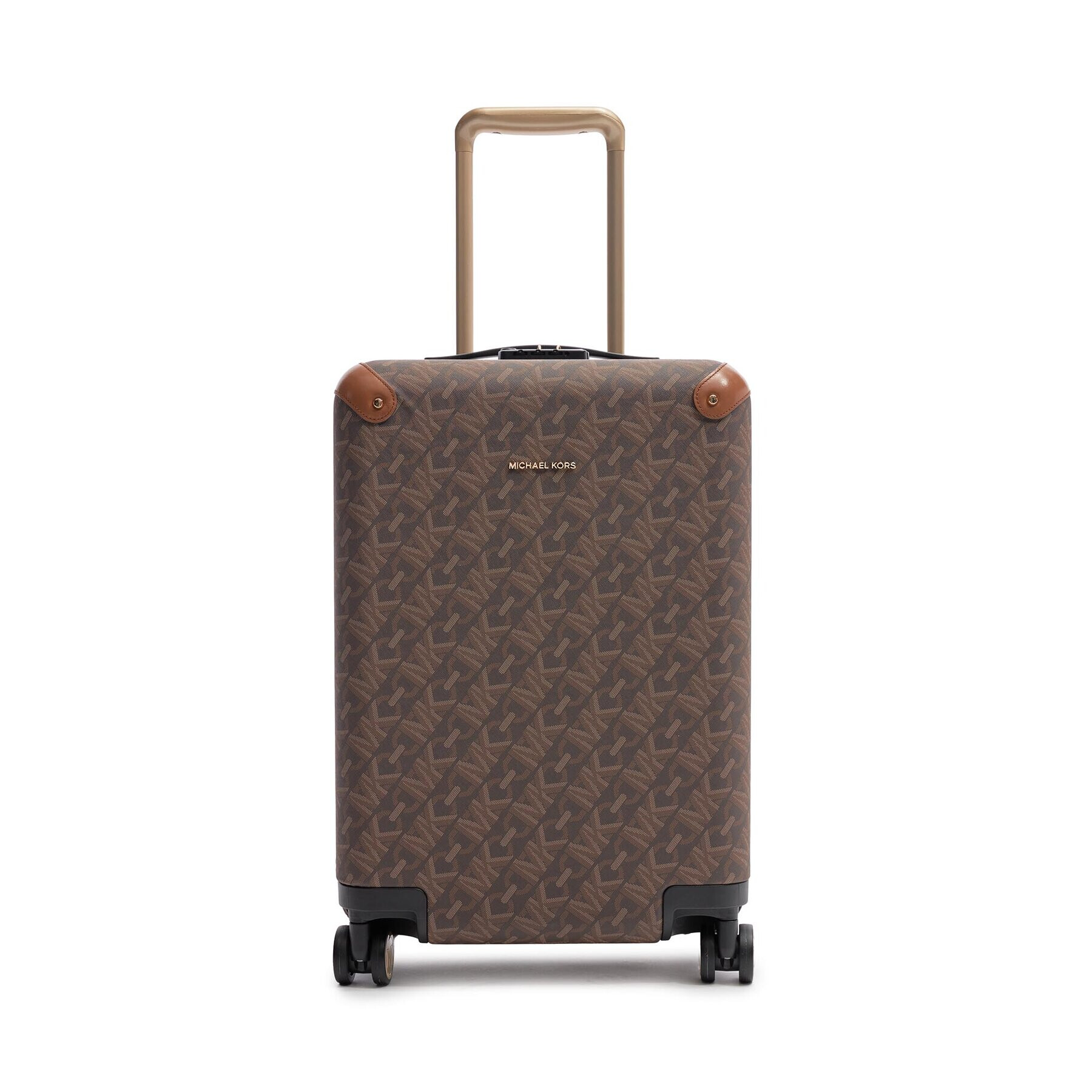 MICHAEL Michael Kors Малък твърд куфар Travel 30H3GTFT5B Кафяв - Pepit.bg