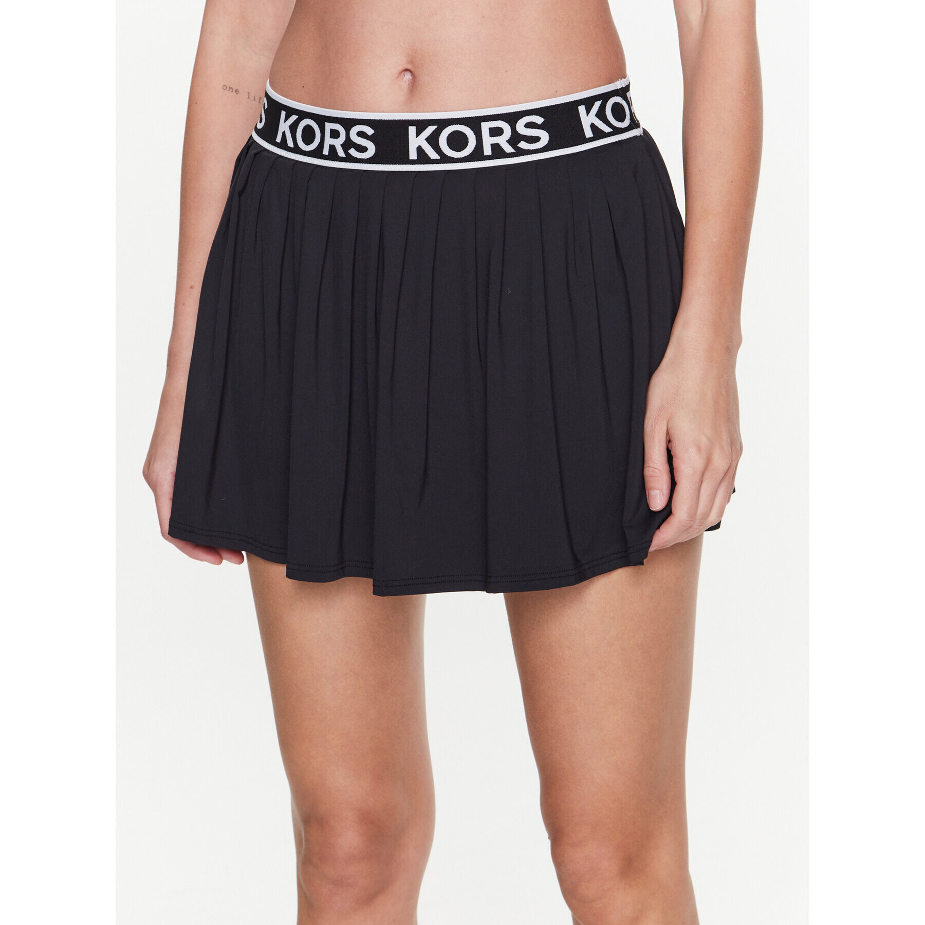 MICHAEL Michael Kors Мини пола Logo Elastics MM2M159 Черен A-Line Fit - Pepit.bg