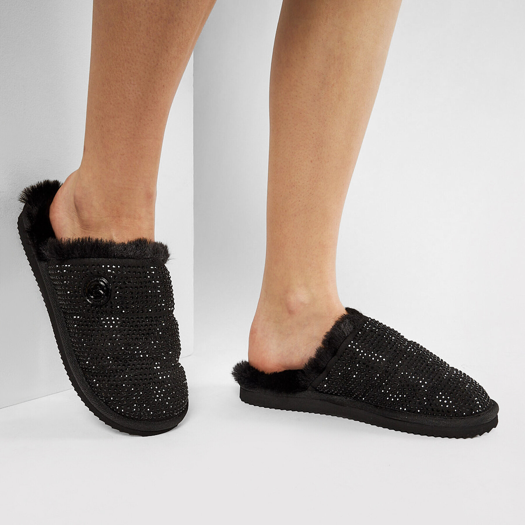 MICHAEL Michael Kors Пантофи Janis Slipper 40R1JAFP2S Черен - Pepit.bg