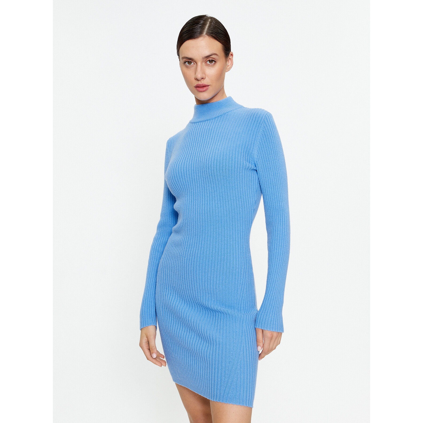 MICHAEL Michael Kors Плетена рокля MF381U46V1 Син Slim Fit - Pepit.bg