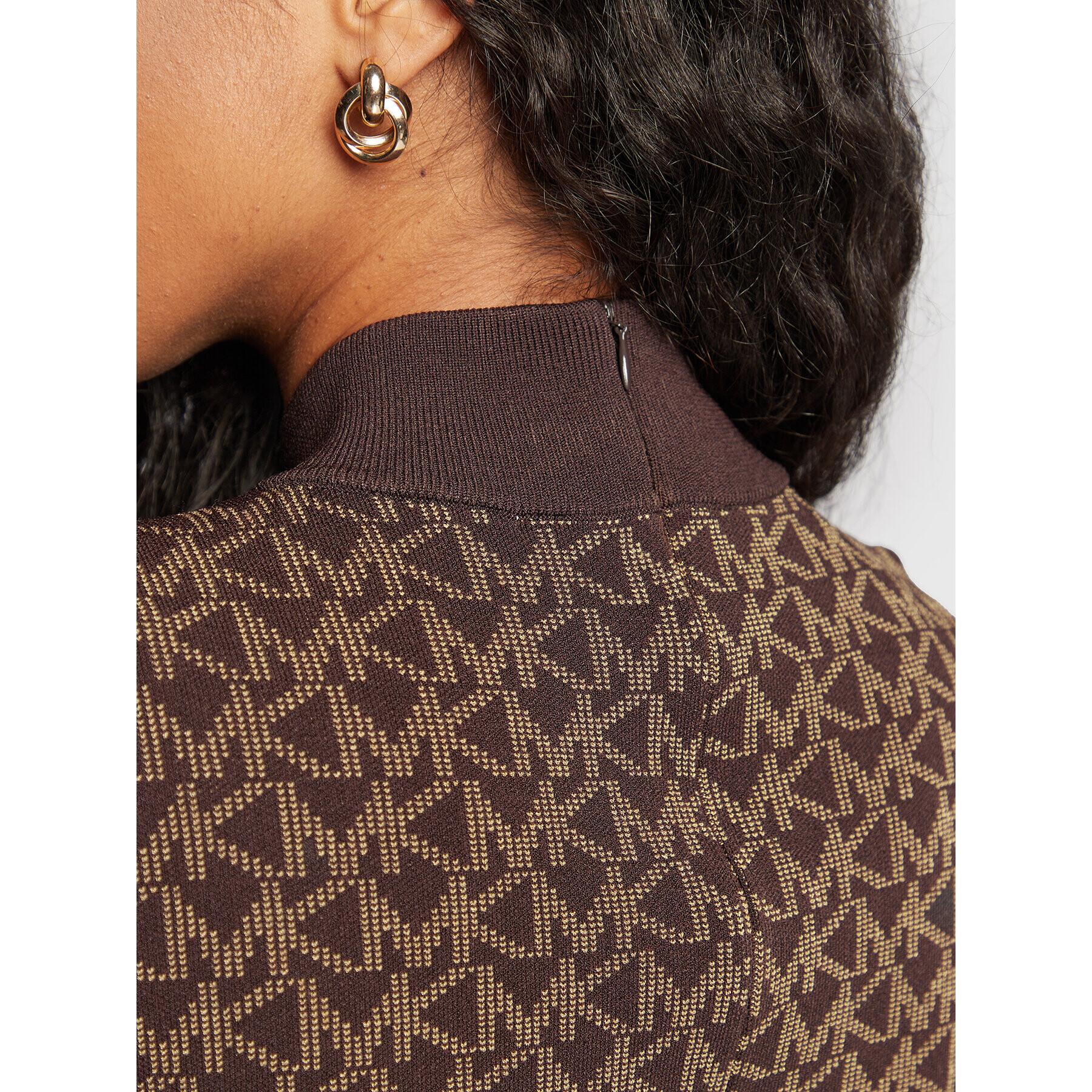 MICHAEL Michael Kors Плетена рокля MH180NV5KZ Кафяв Regular Fit - Pepit.bg
