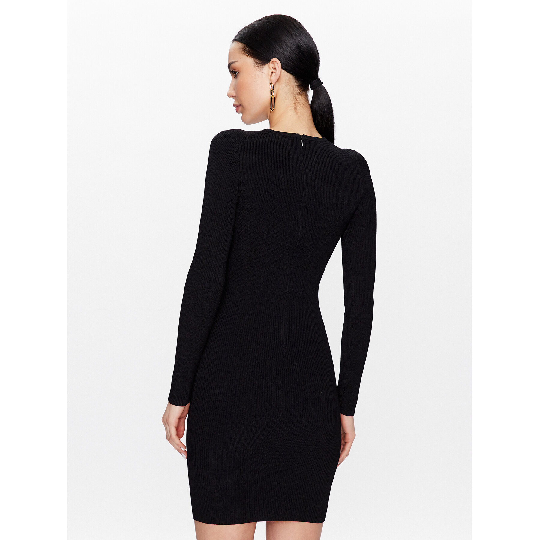 MICHAEL Michael Kors Плетена рокля MR381FK33D Черен Slim Fit - Pepit.bg