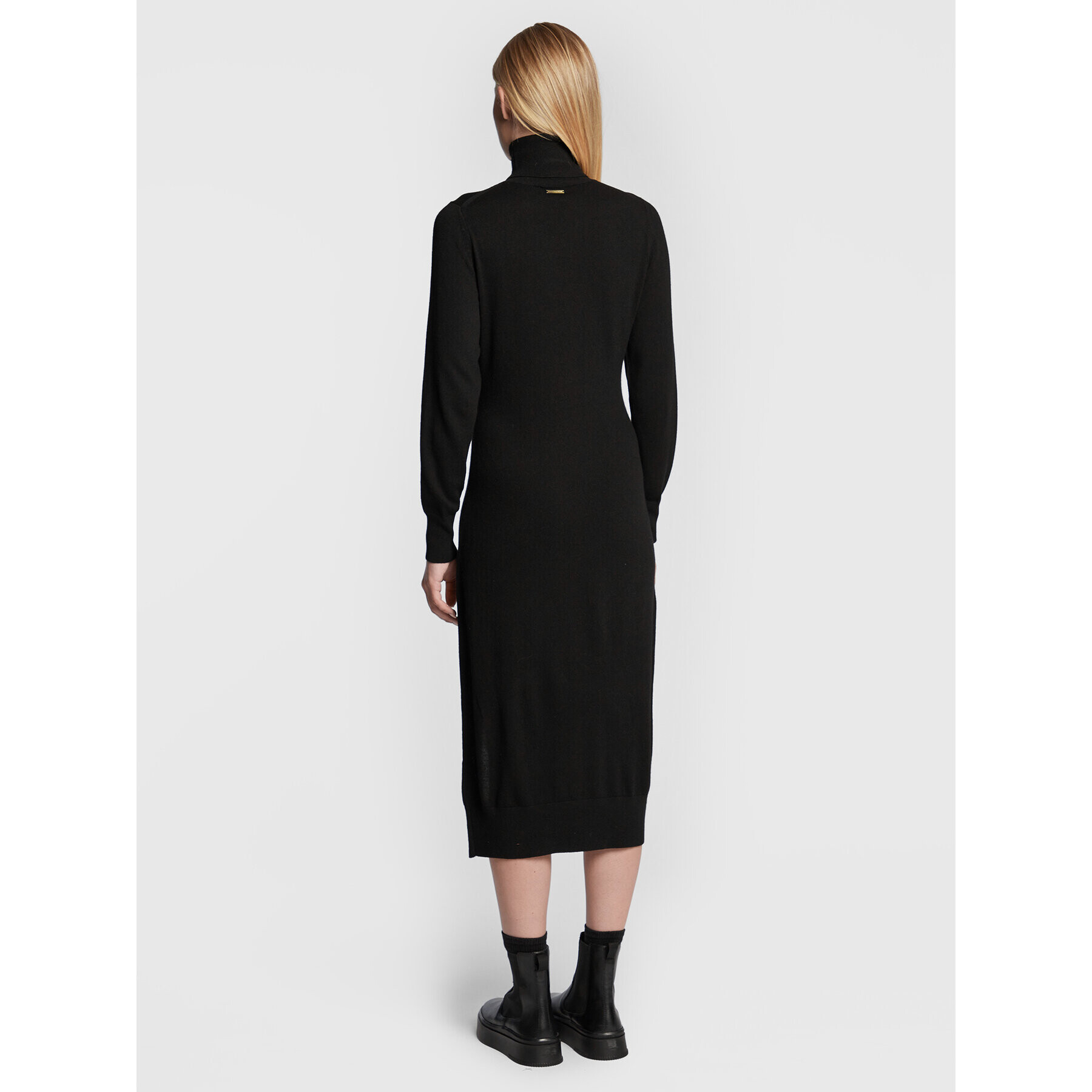 MICHAEL Michael Kors Плетена рокля MU2813ECSN Черен Regular Fit - Pepit.bg