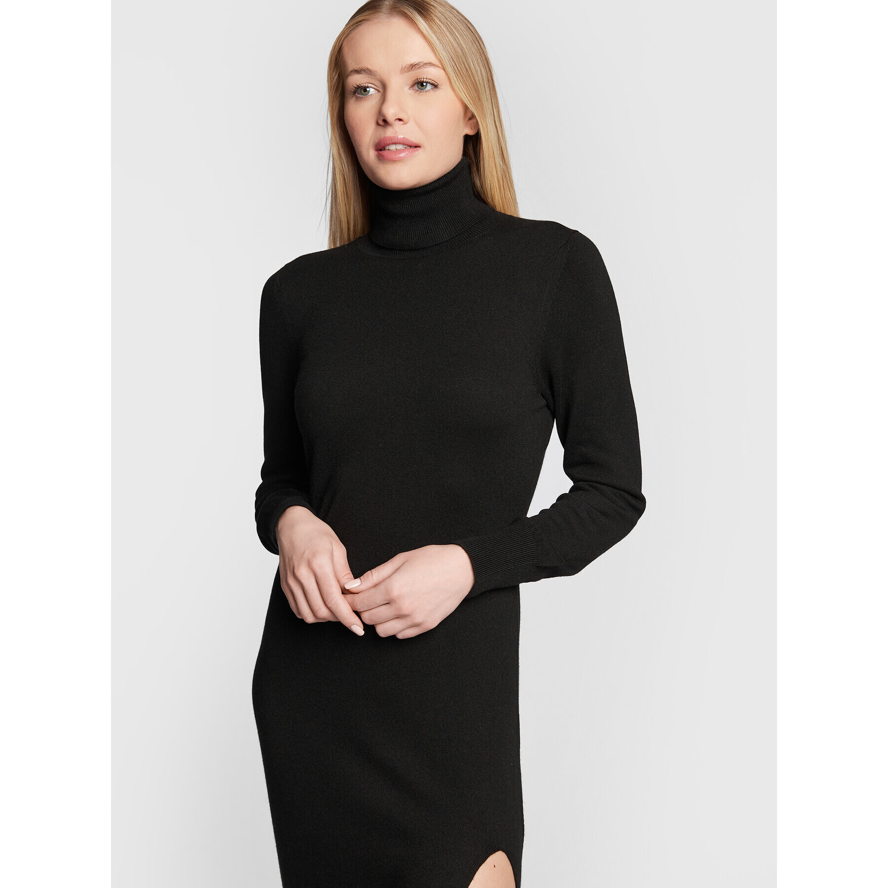 MICHAEL Michael Kors Плетена рокля MU2813ECSN Черен Regular Fit - Pepit.bg