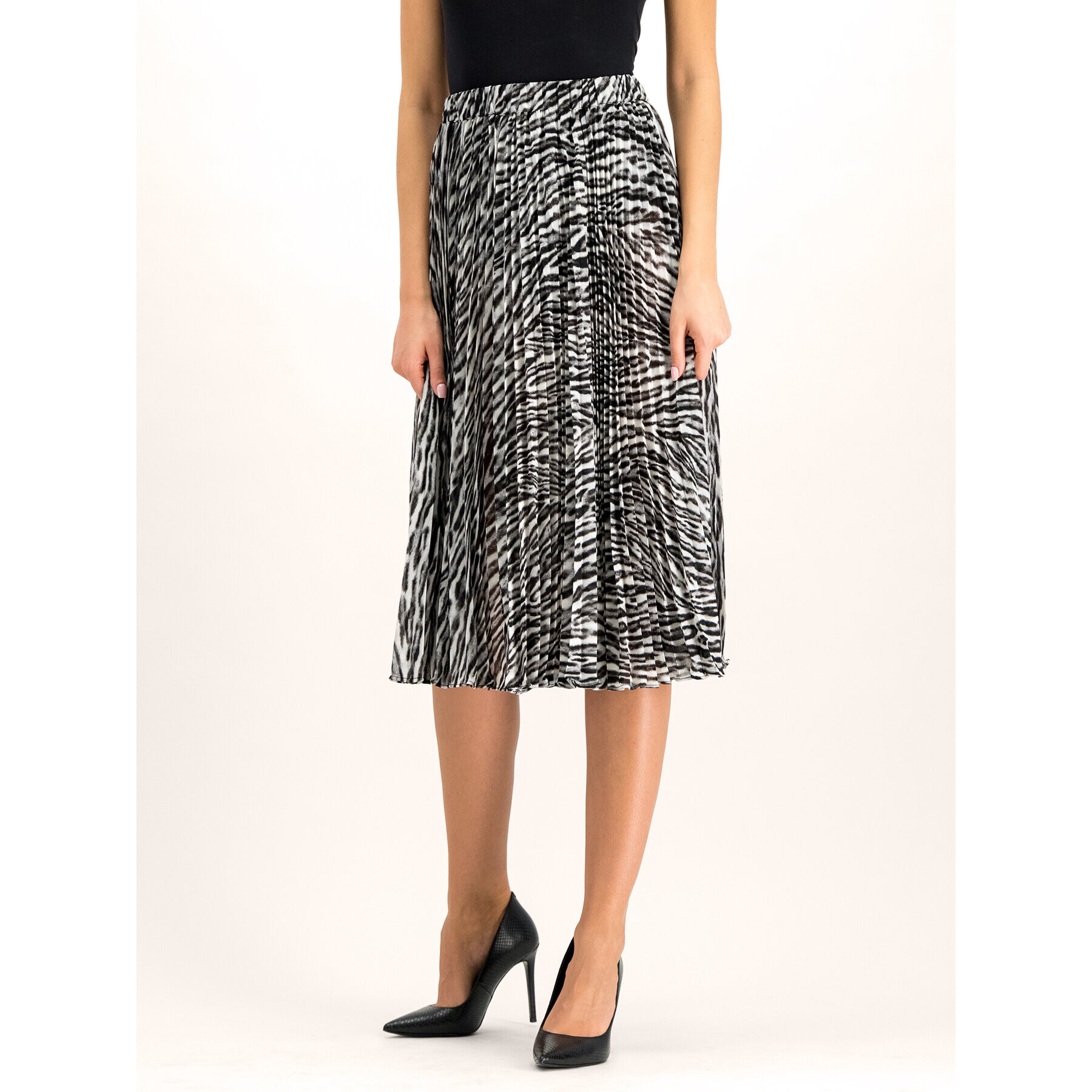 MICHAEL Michael Kors Плисирана пола MF97EZ0CDA Сив Regular Fit - Pepit.bg