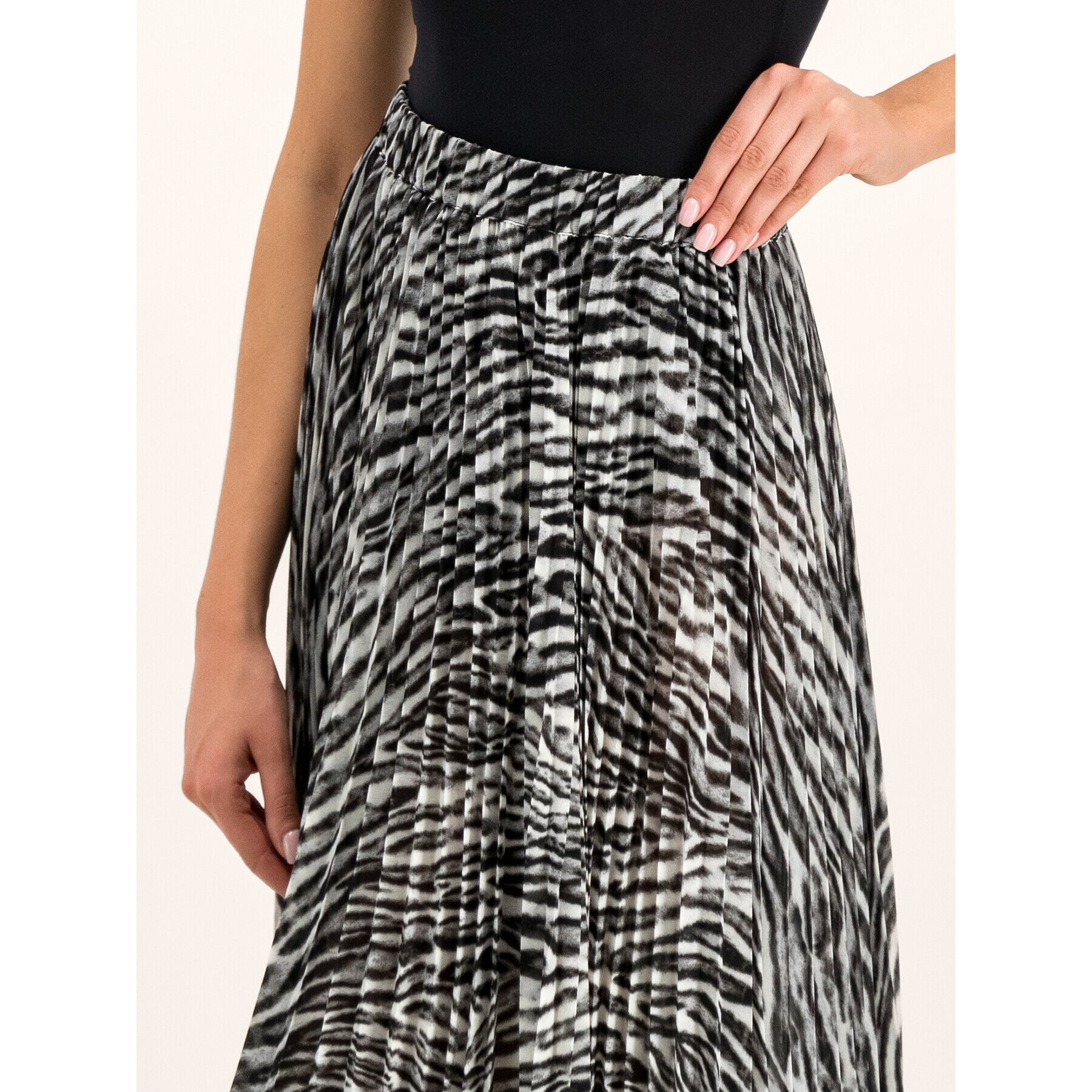MICHAEL Michael Kors Плисирана пола MF97EZ0CDA Сив Regular Fit - Pepit.bg