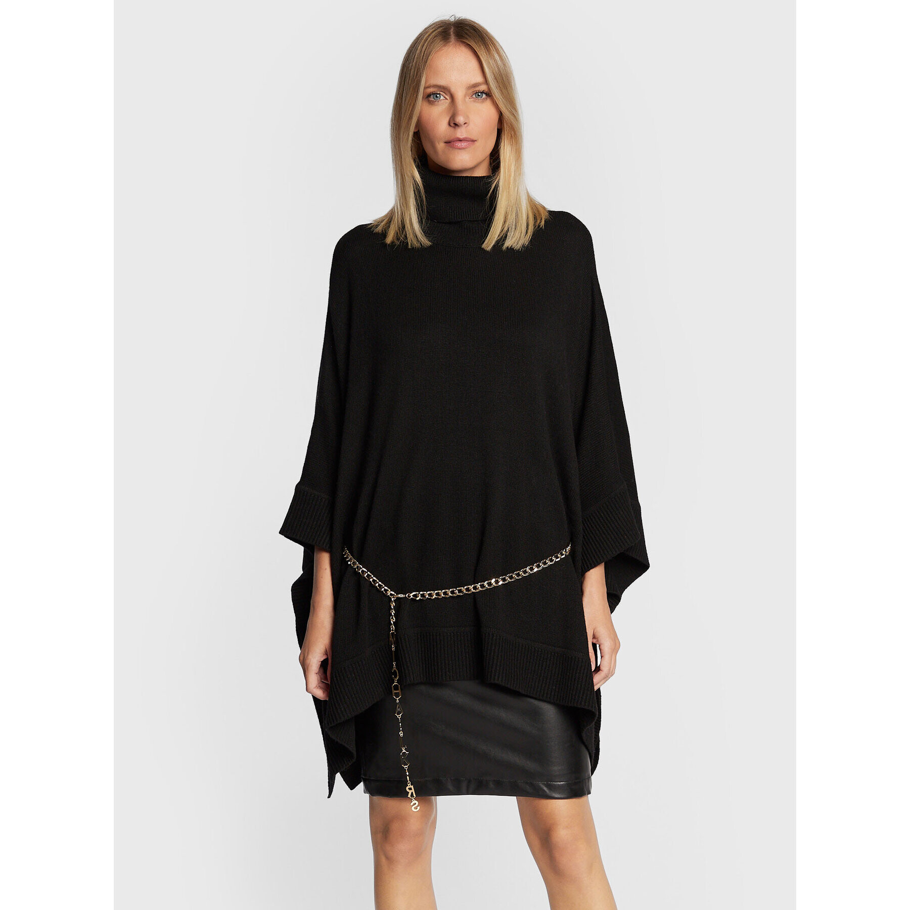 MICHAEL Michael Kors Пончо MF260HNCSN Черен Relaxed Fit - Pepit.bg