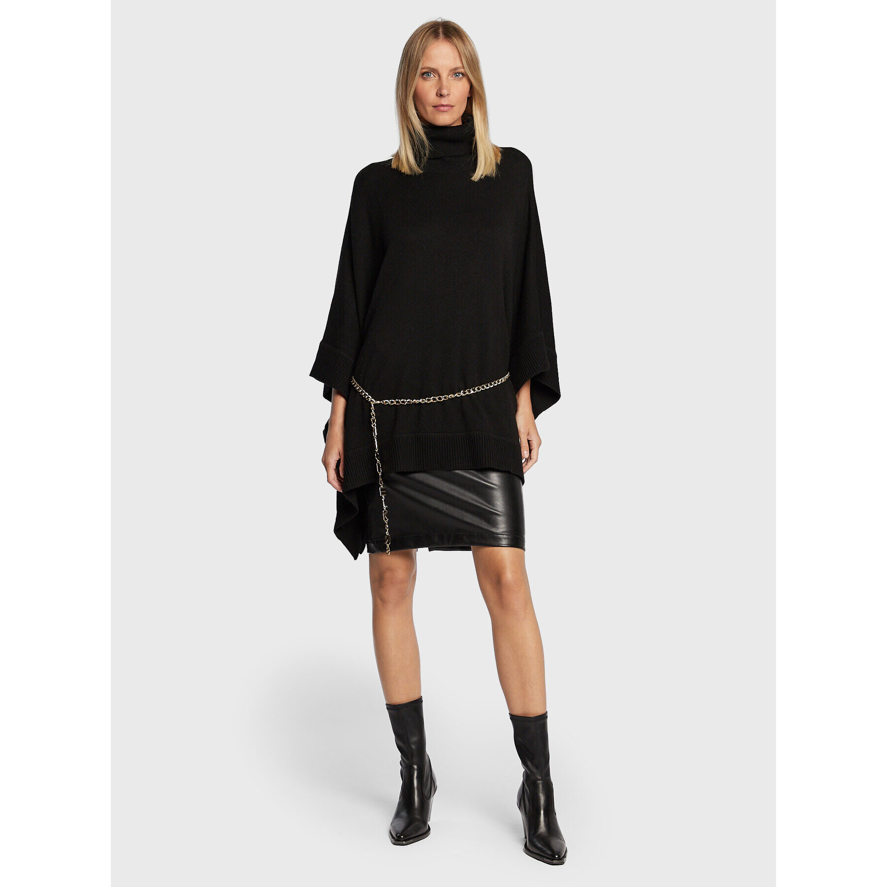 MICHAEL Michael Kors Пончо MF260HNCSN Черен Relaxed Fit - Pepit.bg