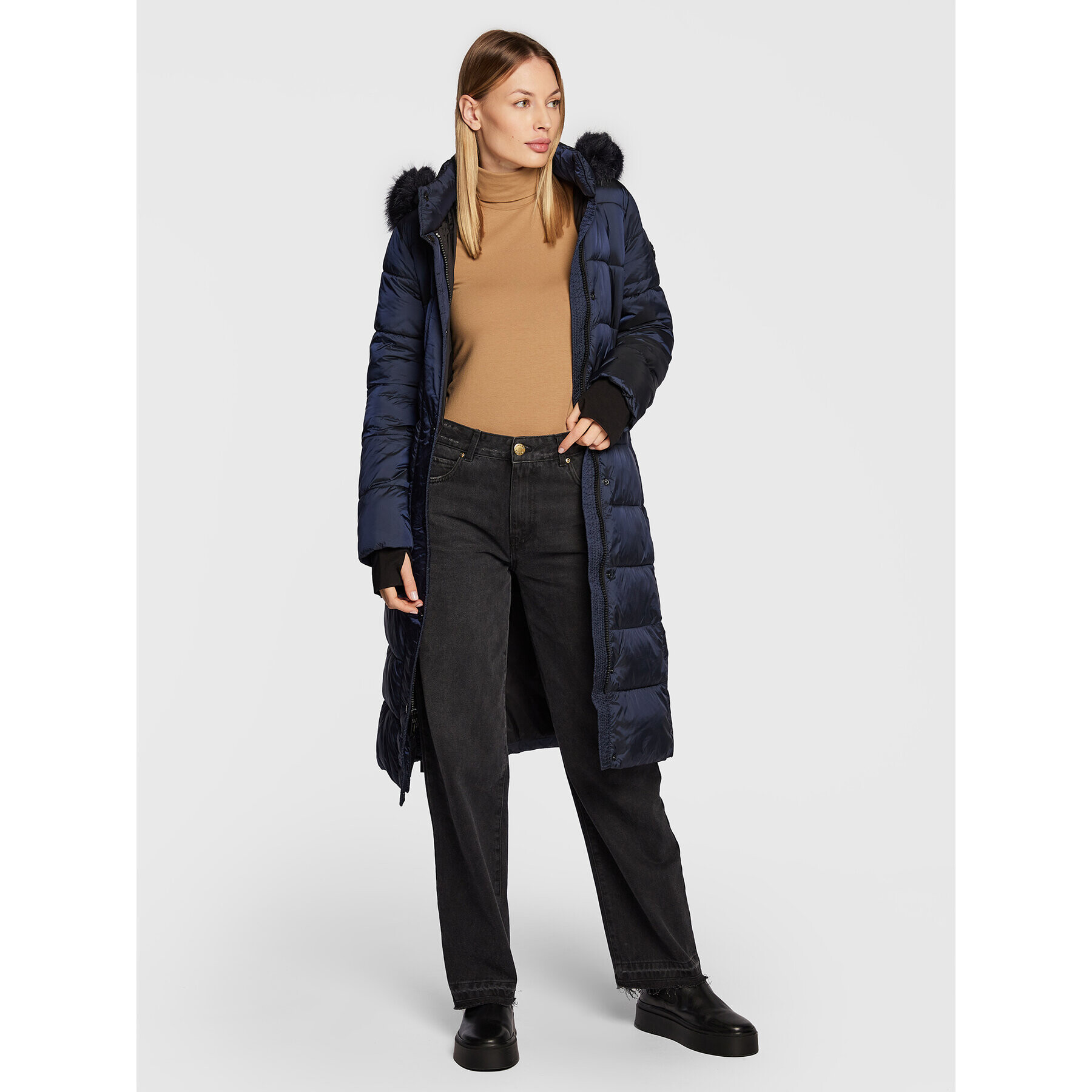 MICHAEL Michael Kors Пухено яке 77Q5741M41 Тъмносин Regular Fit - Pepit.bg