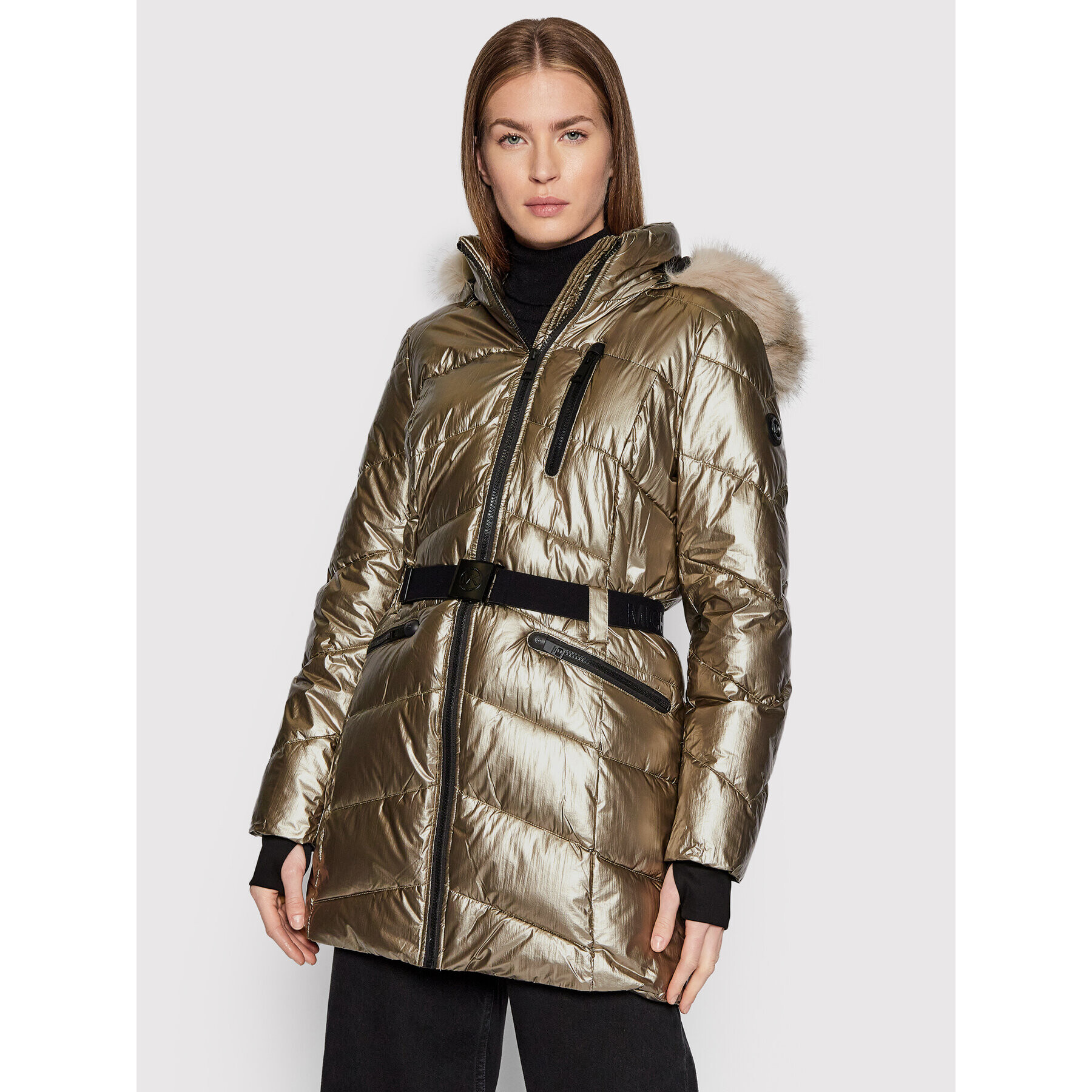 MICHAEL Michael Kors Пухено яке FA421648 Златист Regular Fit - Pepit.bg