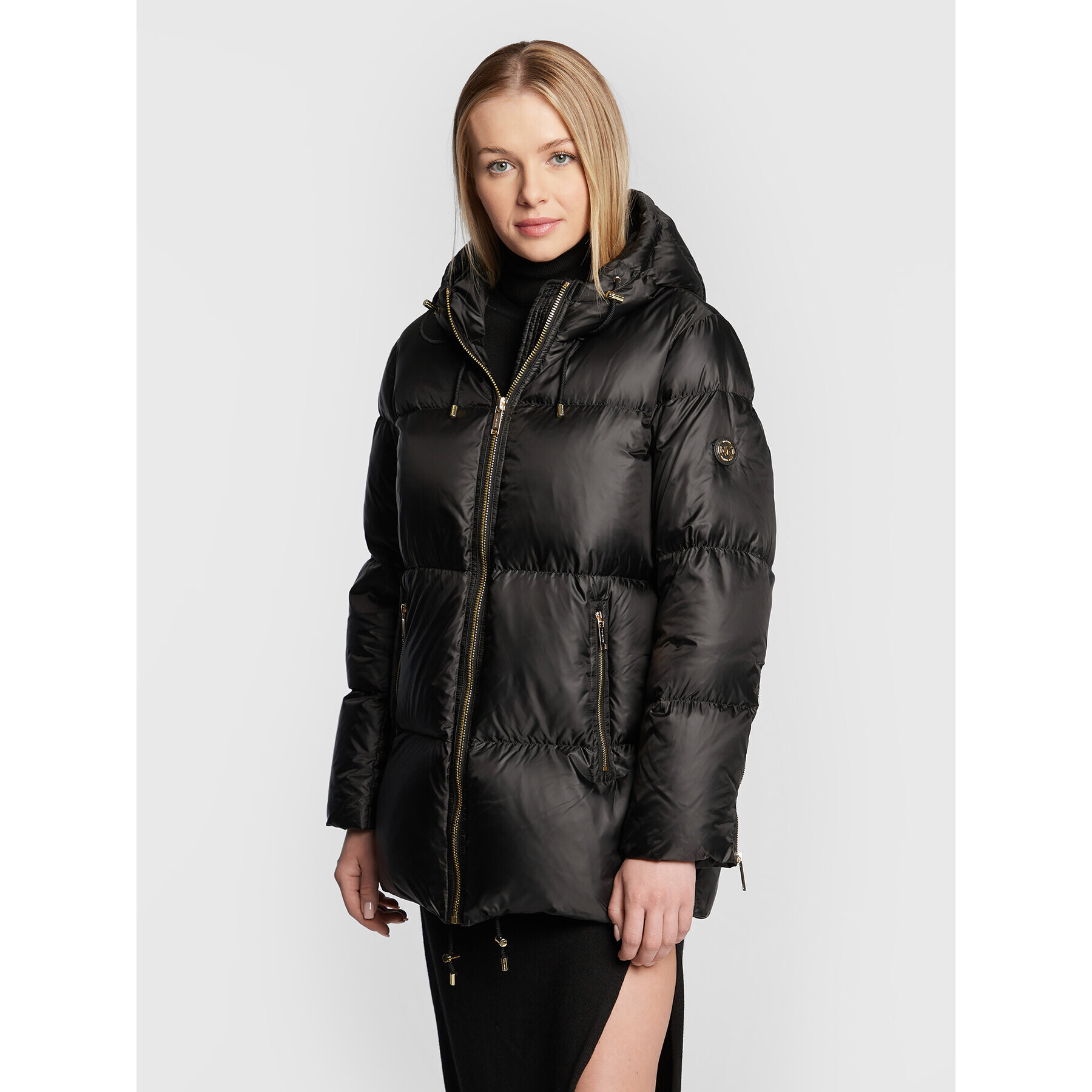 MICHAEL Michael Kors Пухено яке MF220283SB Черен Regular Fit - Pepit.bg