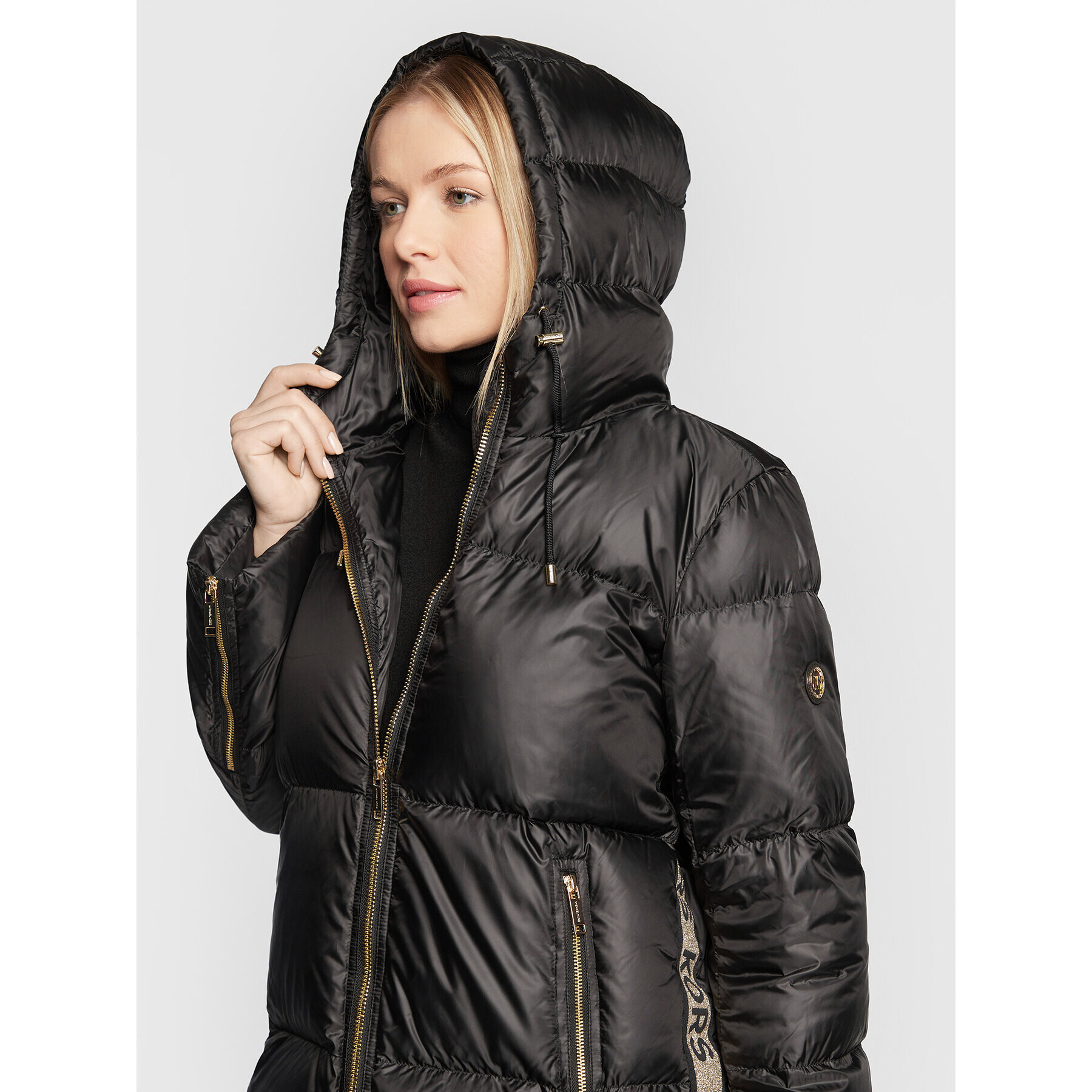 MICHAEL Michael Kors Пухено яке MF220283SB Черен Regular Fit - Pepit.bg