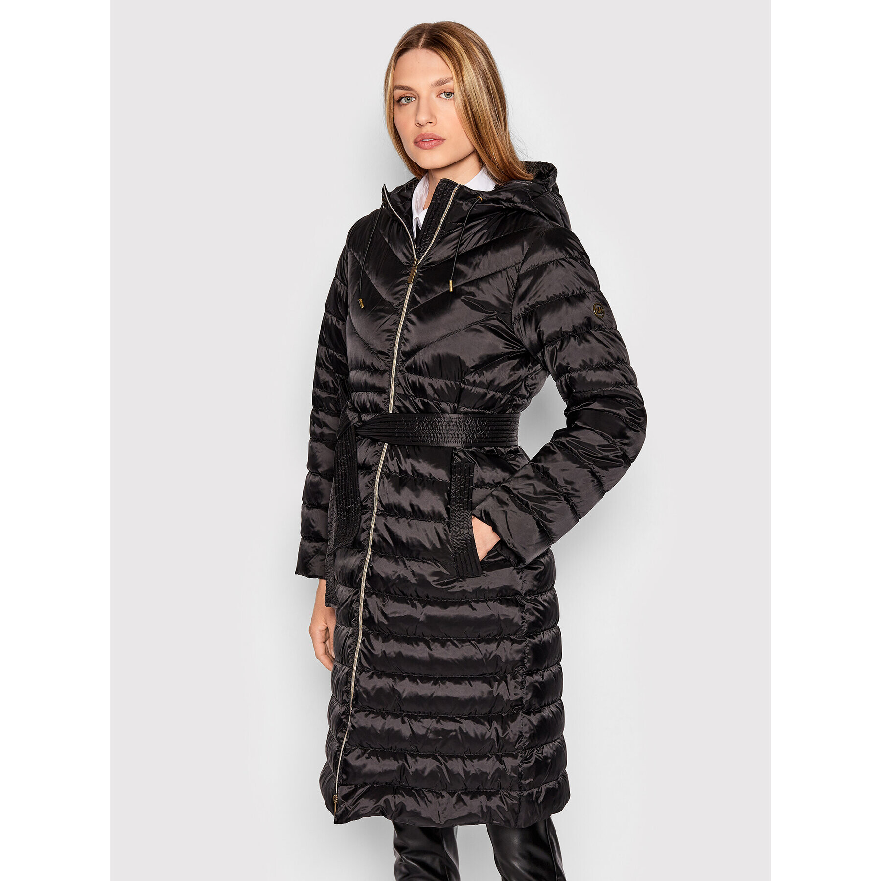 MICHAEL Michael Kors Пухено яке MU2207547X Черен Regular Fit - Pepit.bg