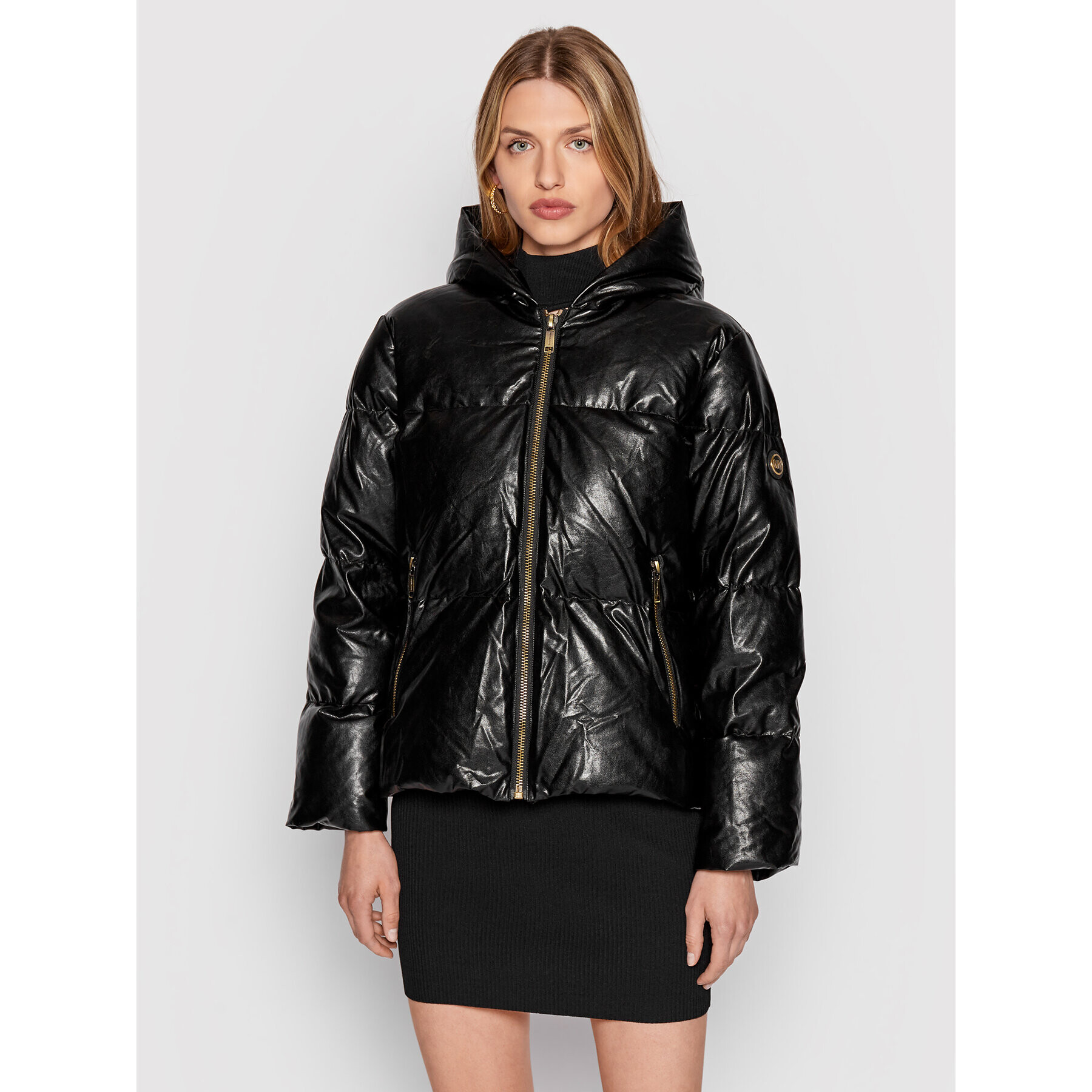 MICHAEL Michael Kors Пухено яке MU220795TR Черен Regular Fit - Pepit.bg