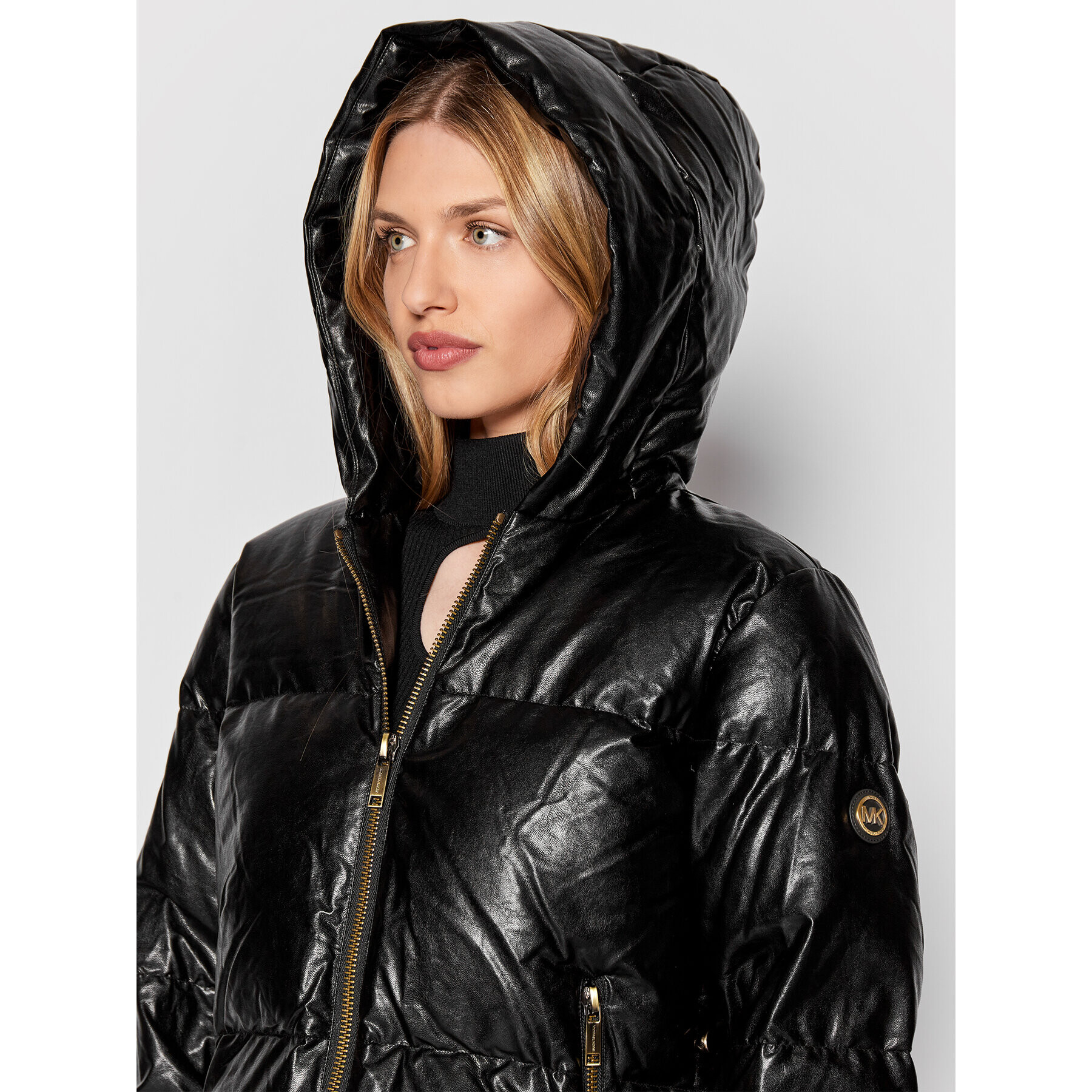 MICHAEL Michael Kors Пухено яке MU220795TR Черен Regular Fit - Pepit.bg