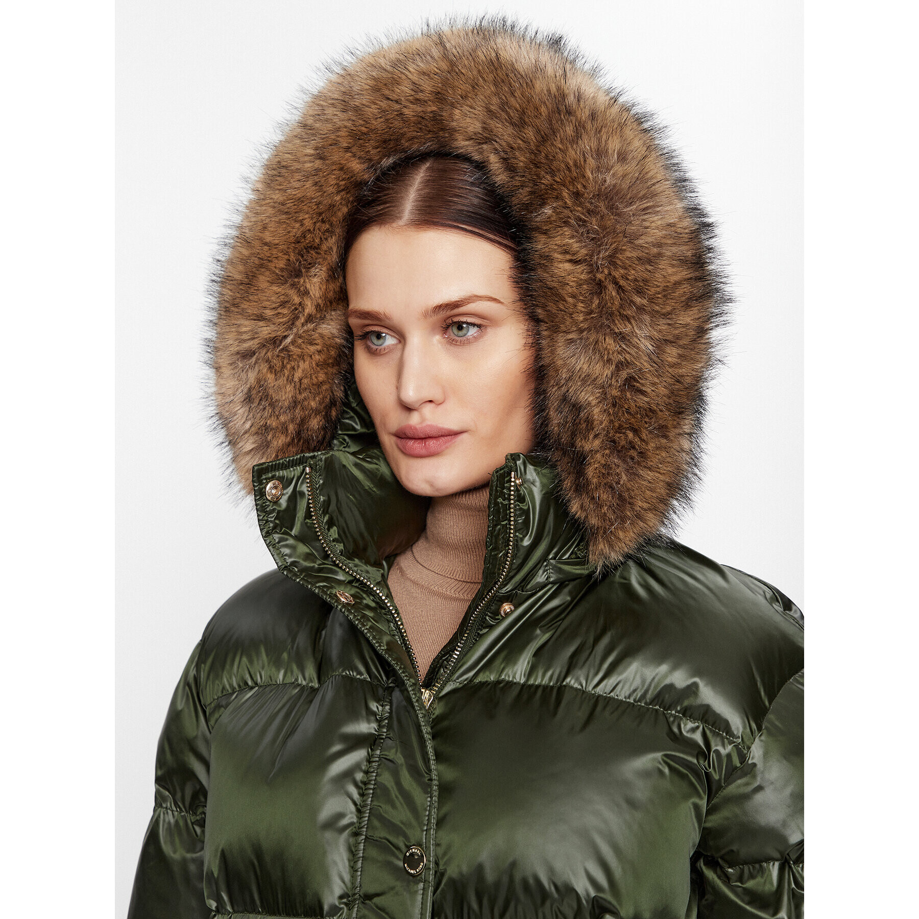 MICHAEL Michael Kors Пухено яке 77C6143M42 Зелен Regular Fit - Pepit.bg
