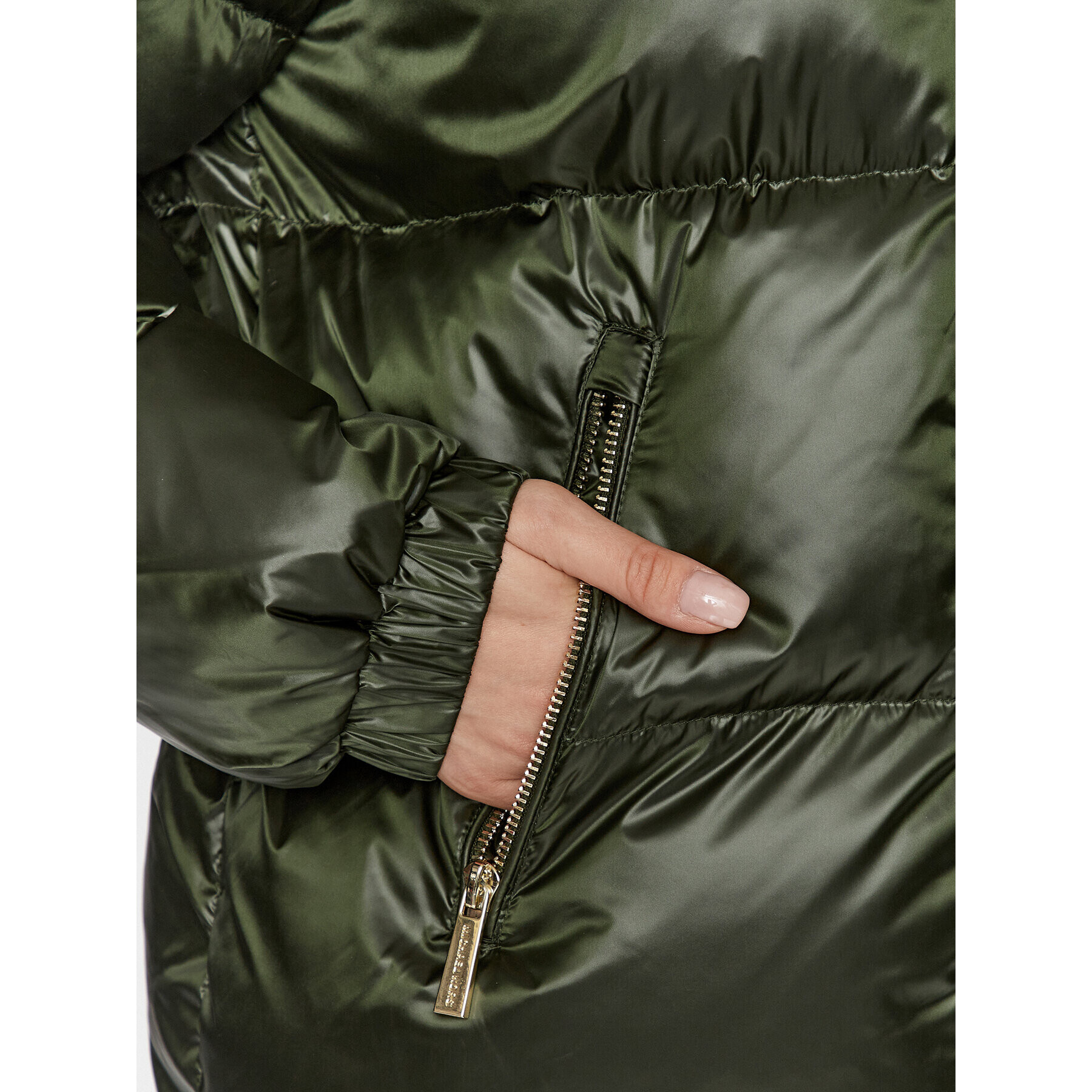 MICHAEL Michael Kors Пухено яке 77C6143M42 Зелен Regular Fit - Pepit.bg