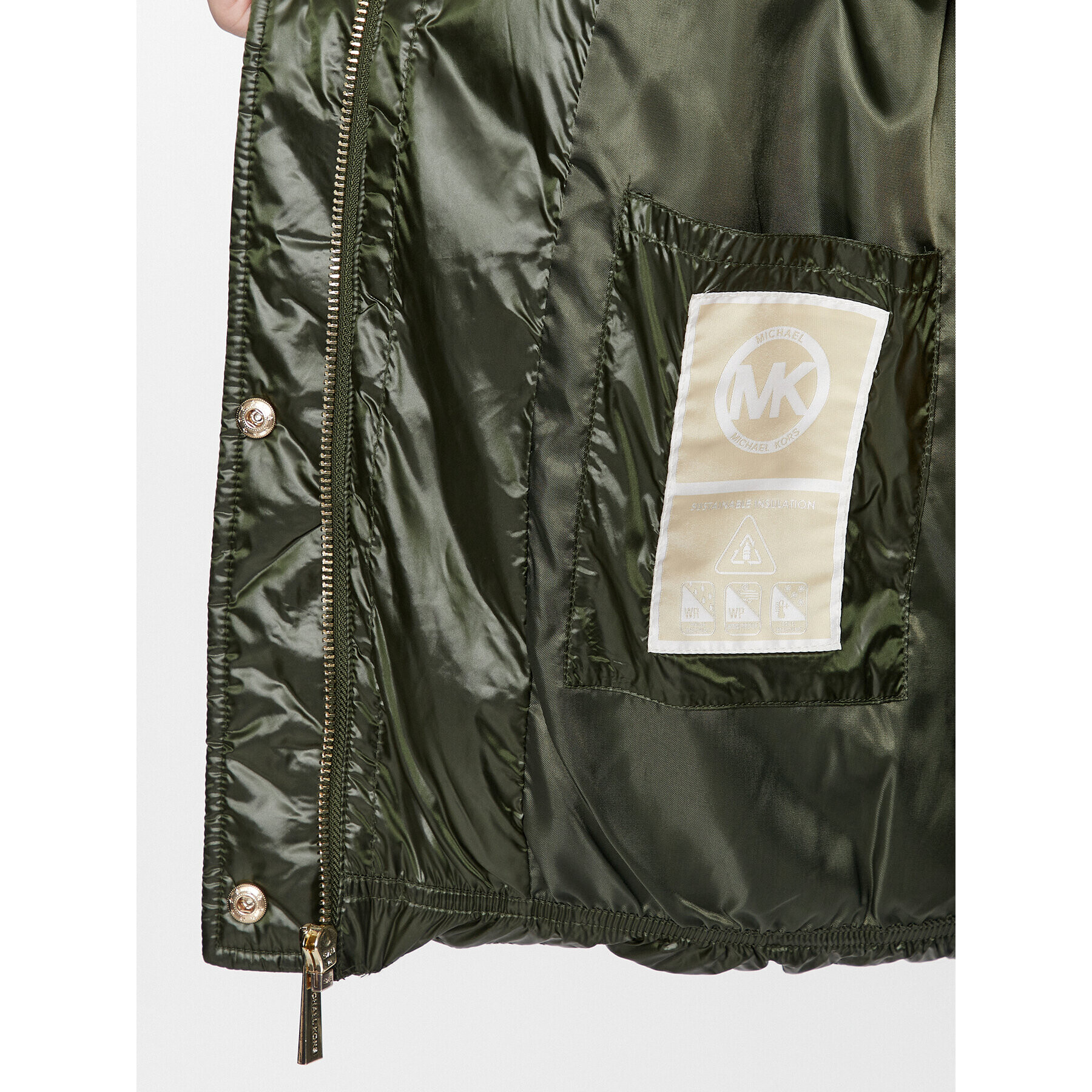 MICHAEL Michael Kors Пухено яке 77C6143M42 Зелен Regular Fit - Pepit.bg