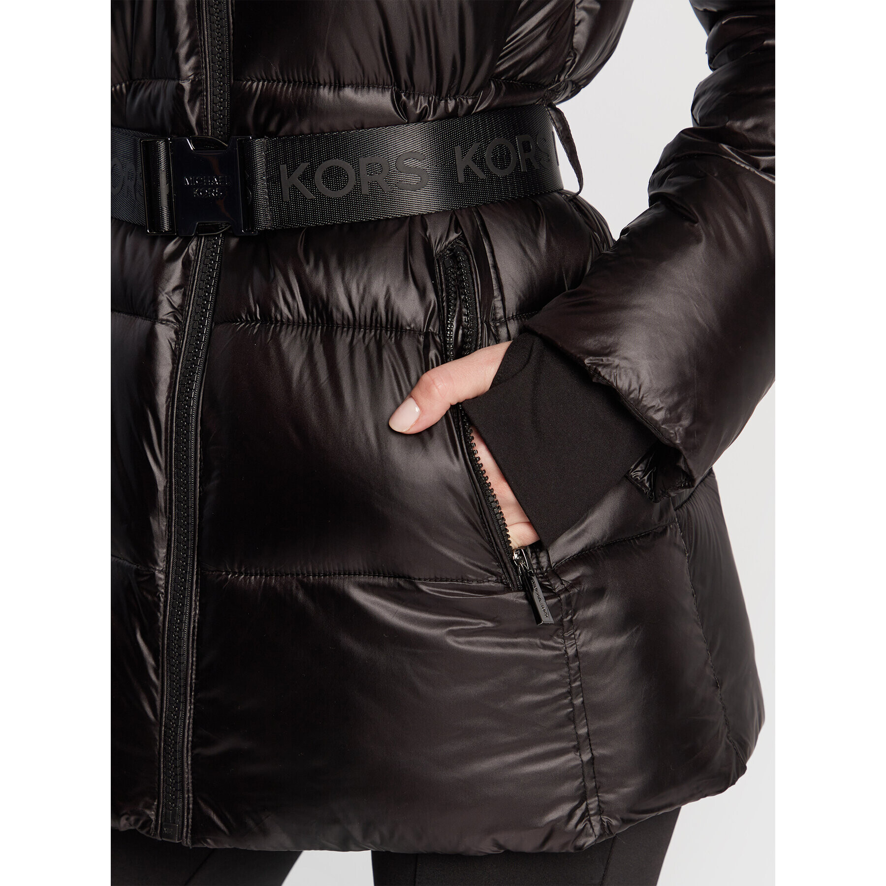 MICHAEL Michael Kors Пухено яке 77Q5715M42 Черен Regular Fit - Pepit.bg