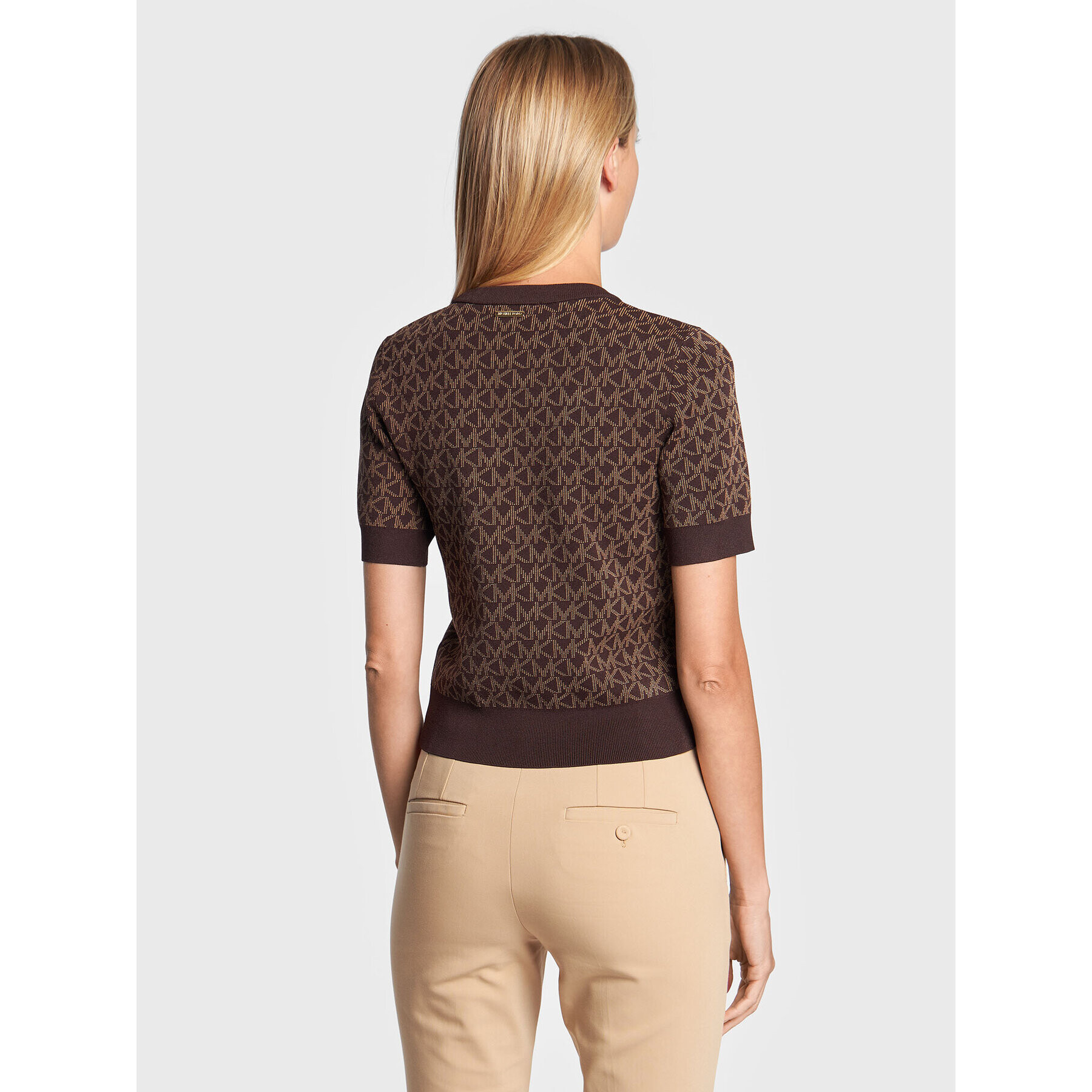 MICHAEL Michael Kors Пуловер MH1604L5KZ Кафяв Slim Fit - Pepit.bg