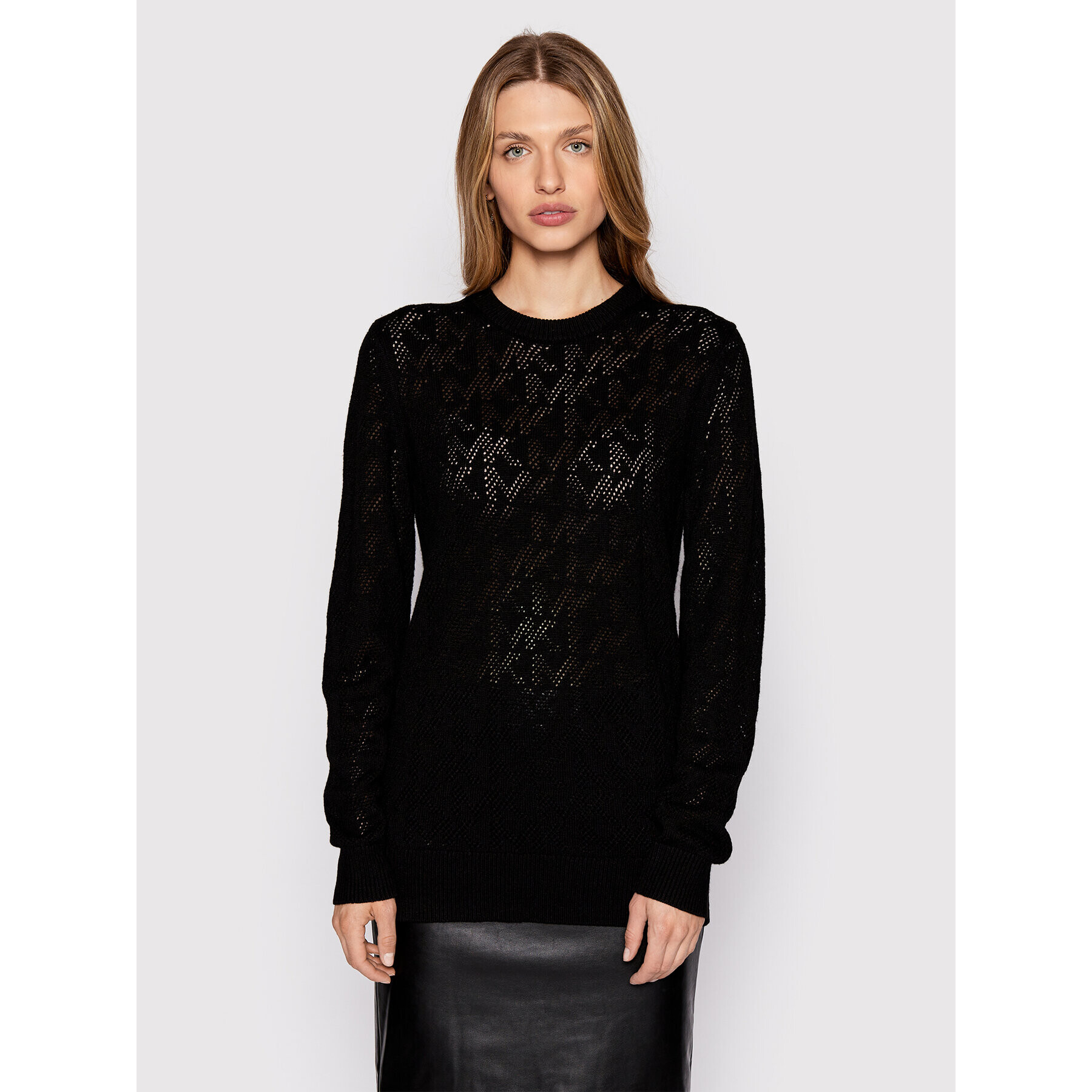 MICHAEL Michael Kors Пуловер MU260DBCSN Черен Relaxed Fit - Pepit.bg