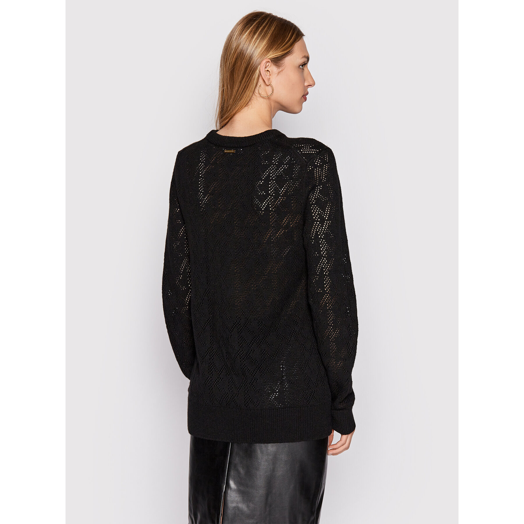 MICHAEL Michael Kors Пуловер MU260DBCSN Черен Relaxed Fit - Pepit.bg