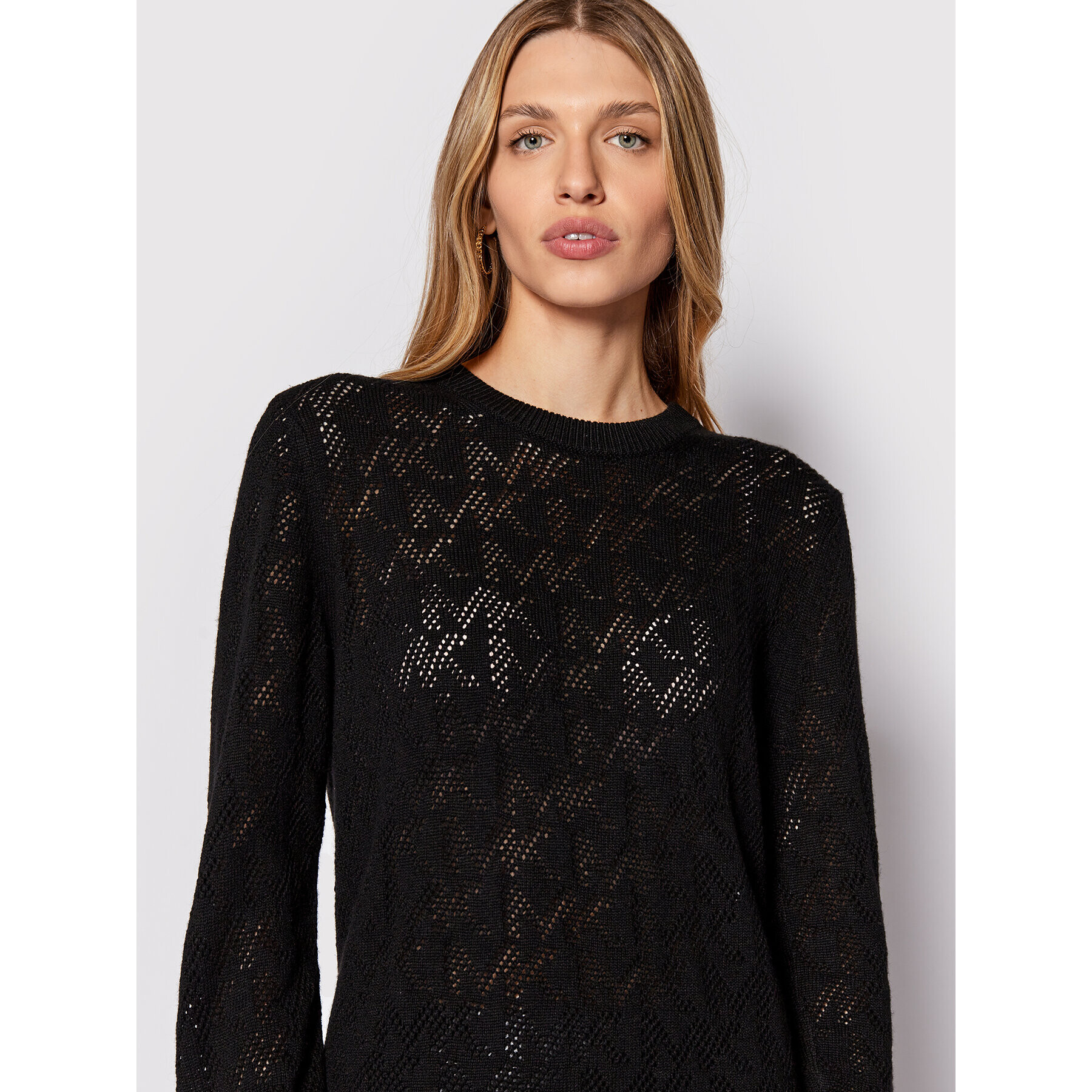 MICHAEL Michael Kors Пуловер MU260DBCSN Черен Relaxed Fit - Pepit.bg