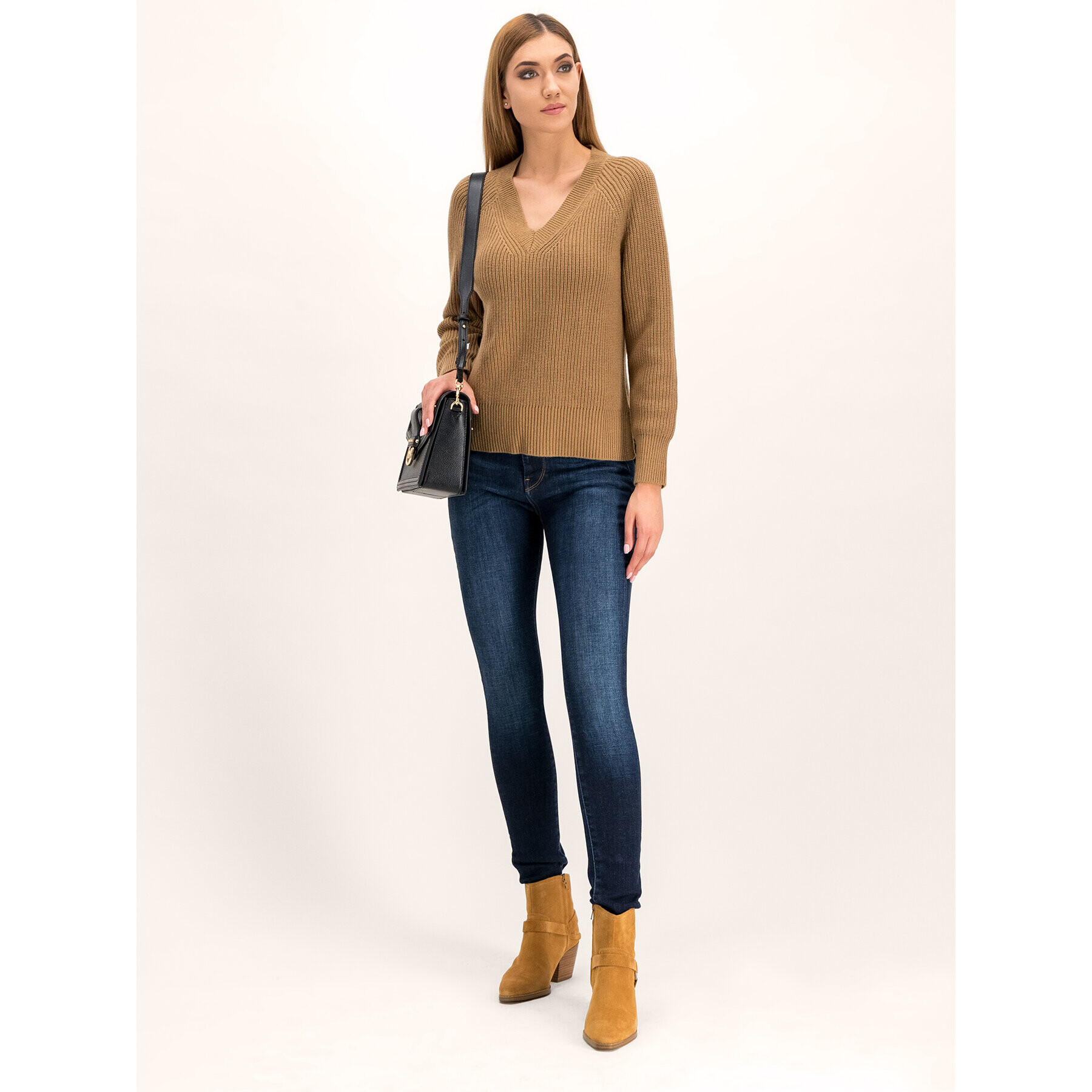 MICHAEL Michael Kors Пуловер Shaker MF96P0YCHM Кафяв Relaxed Fit - Pepit.bg