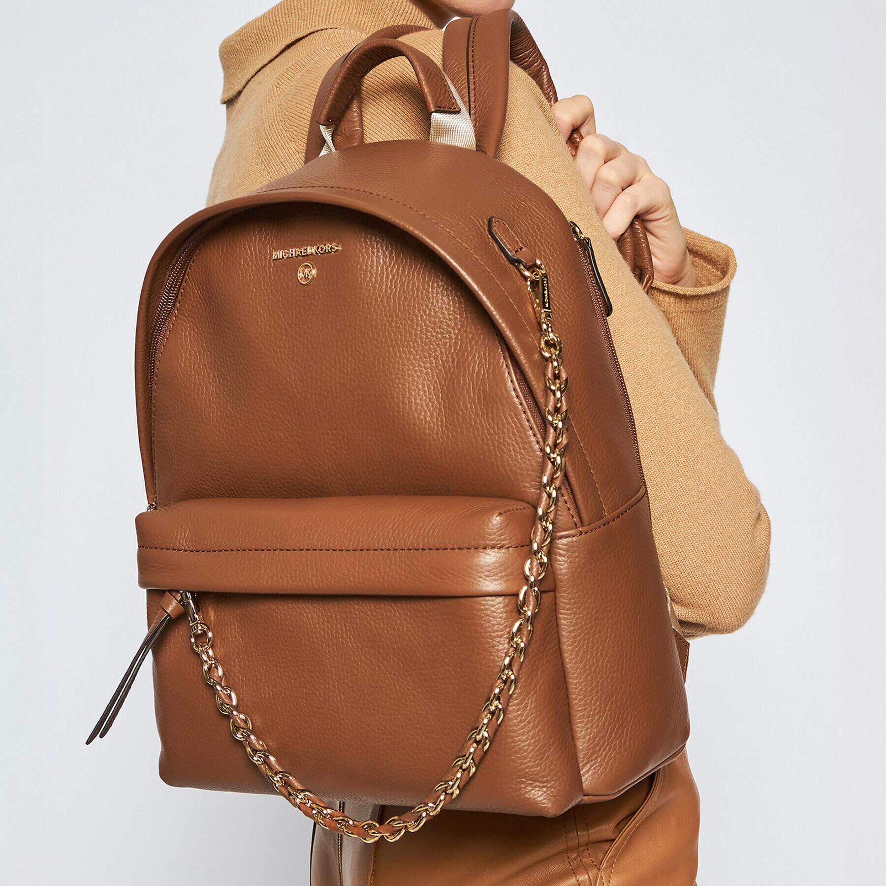 MICHAEL Michael Kors Раница Slater 30T0G04B1L Кафяв - Pepit.bg
