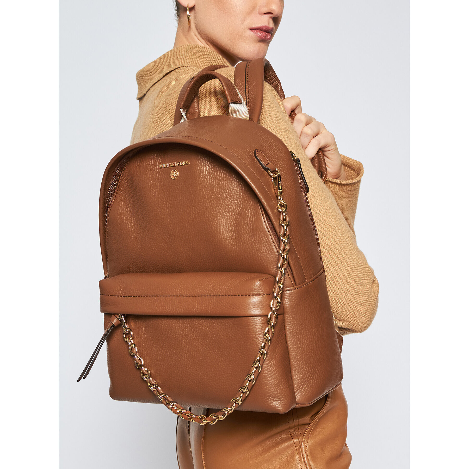 MICHAEL Michael Kors Раница Slater 30T0G04B1L Кафяв - Pepit.bg